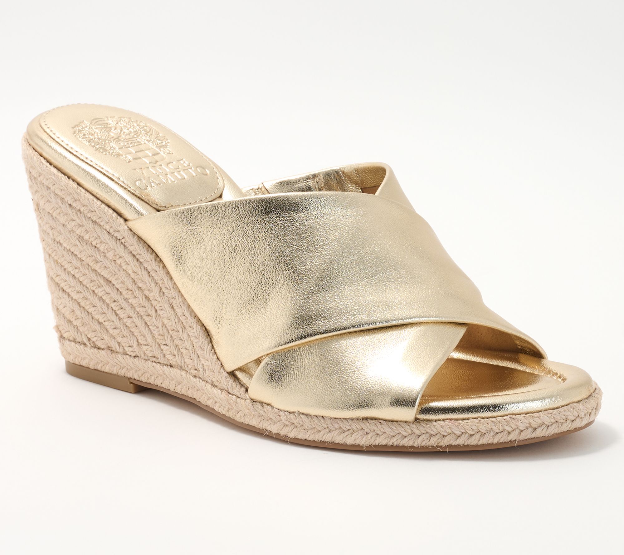 Vince Camuto Leather Espadrille Wedges - Fisella