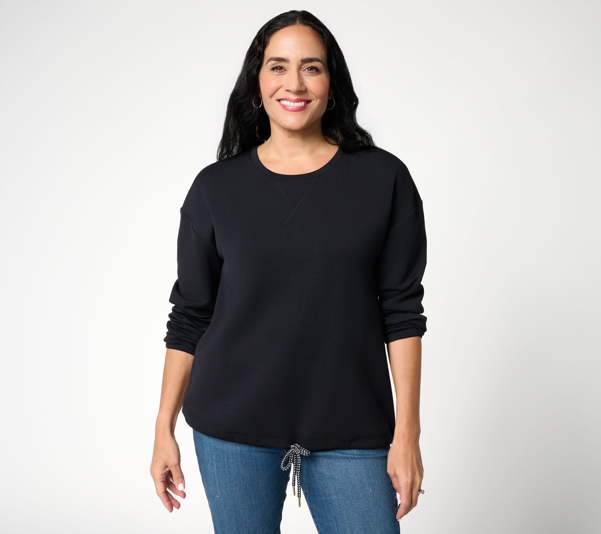 Belle by Kim Gravel ScubaLuxe Easy Does It Drawstring Top