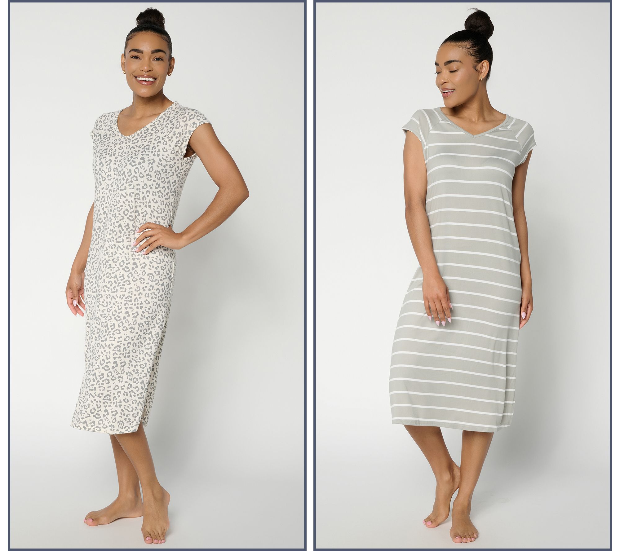 MUK LUKS Cloud Knit 2 Pack Short Sleeve Dresses