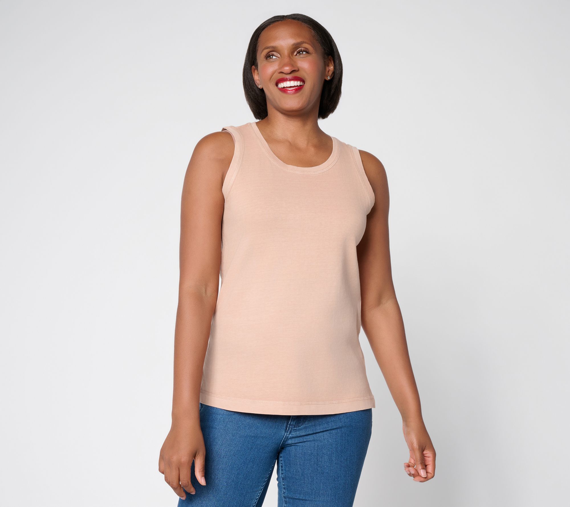 AnyBody Washed Cotton Jersey Tank Top