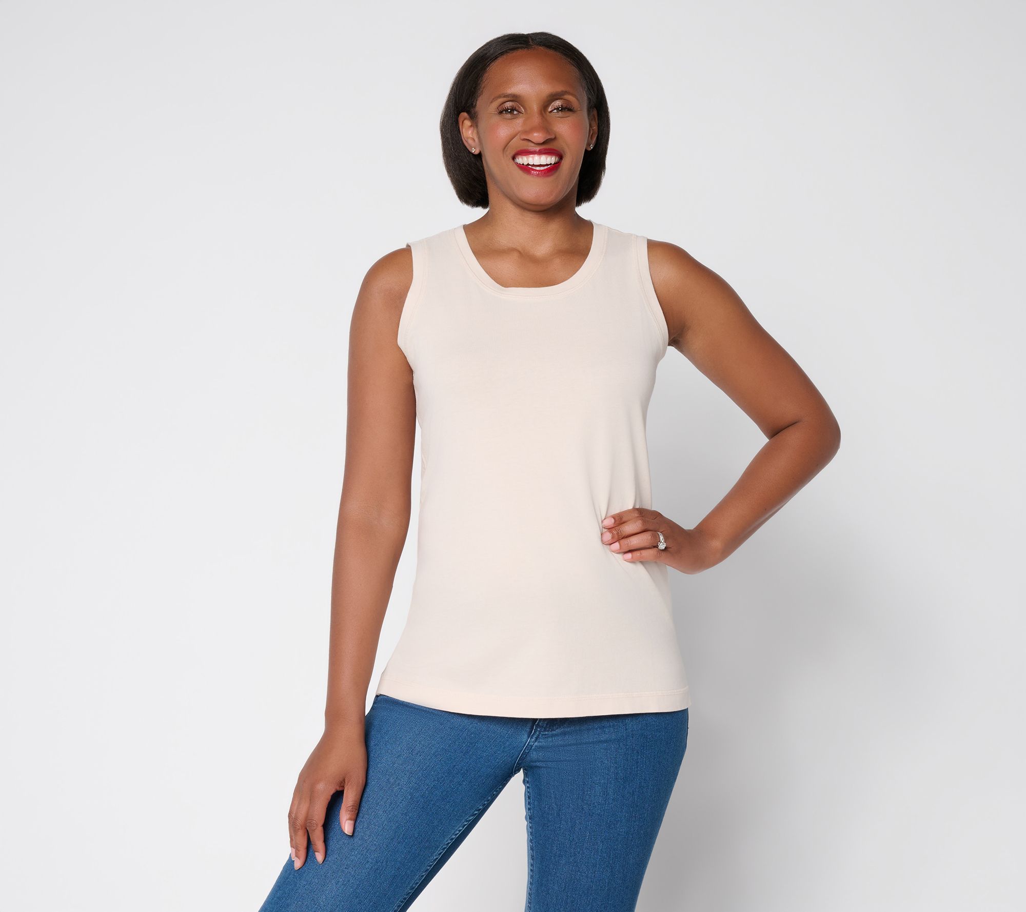 AnyBody Washed Cotton Jersey Tank Top
