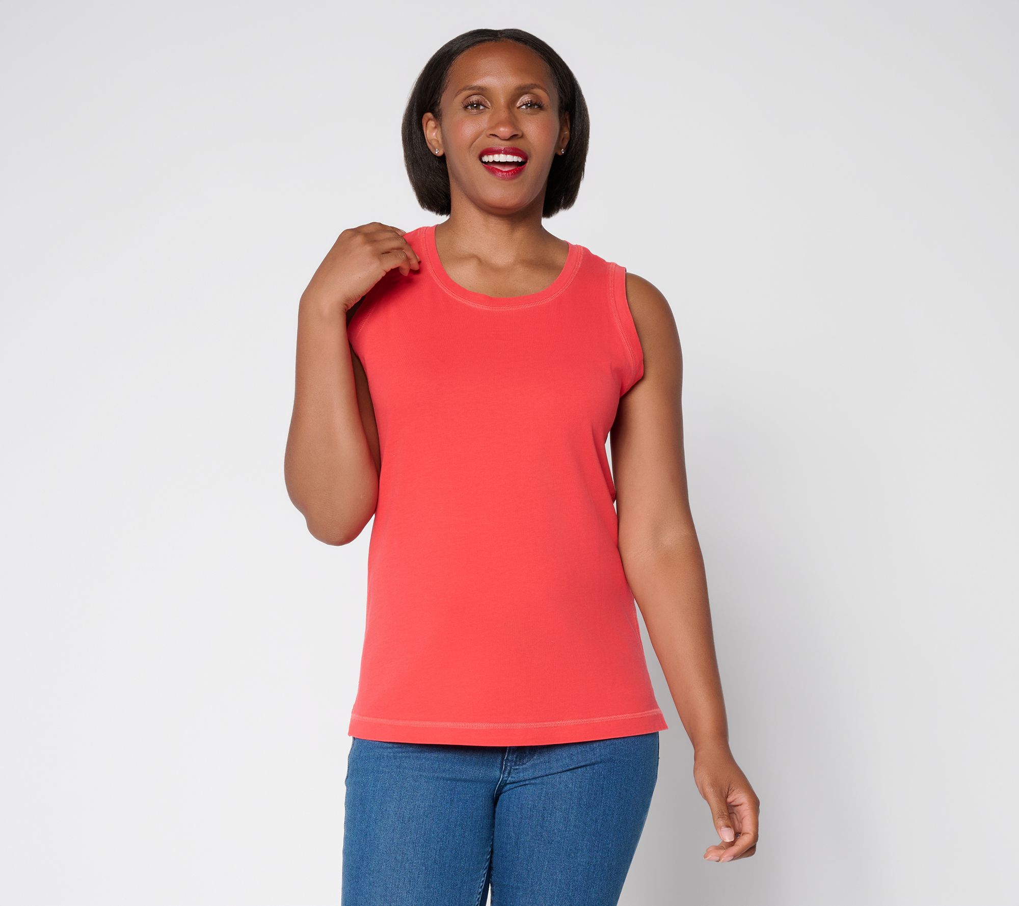 AnyBody Washed Cotton Jersey Tank Top