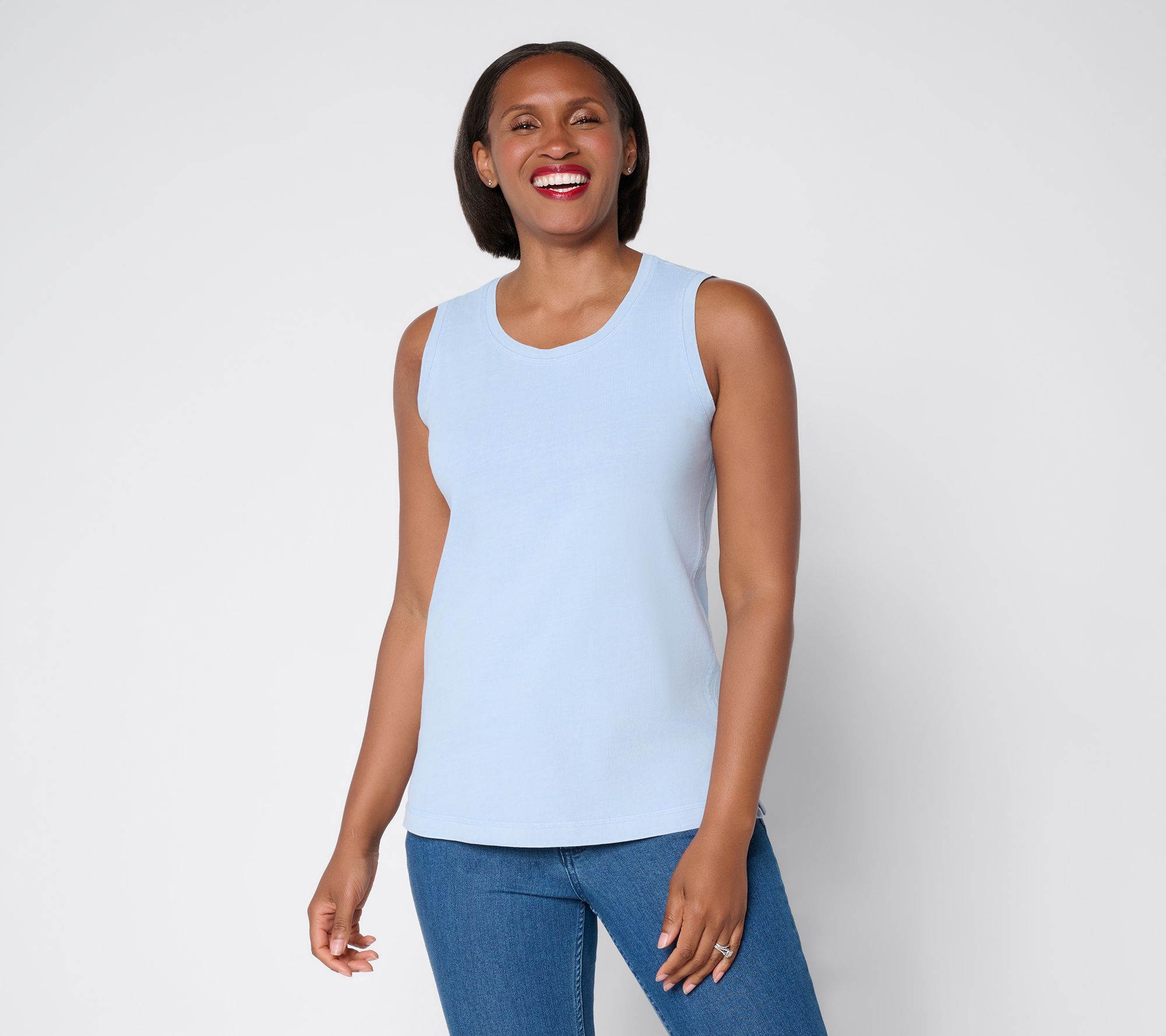 AnyBody Washed Cotton Jersey Tank Top