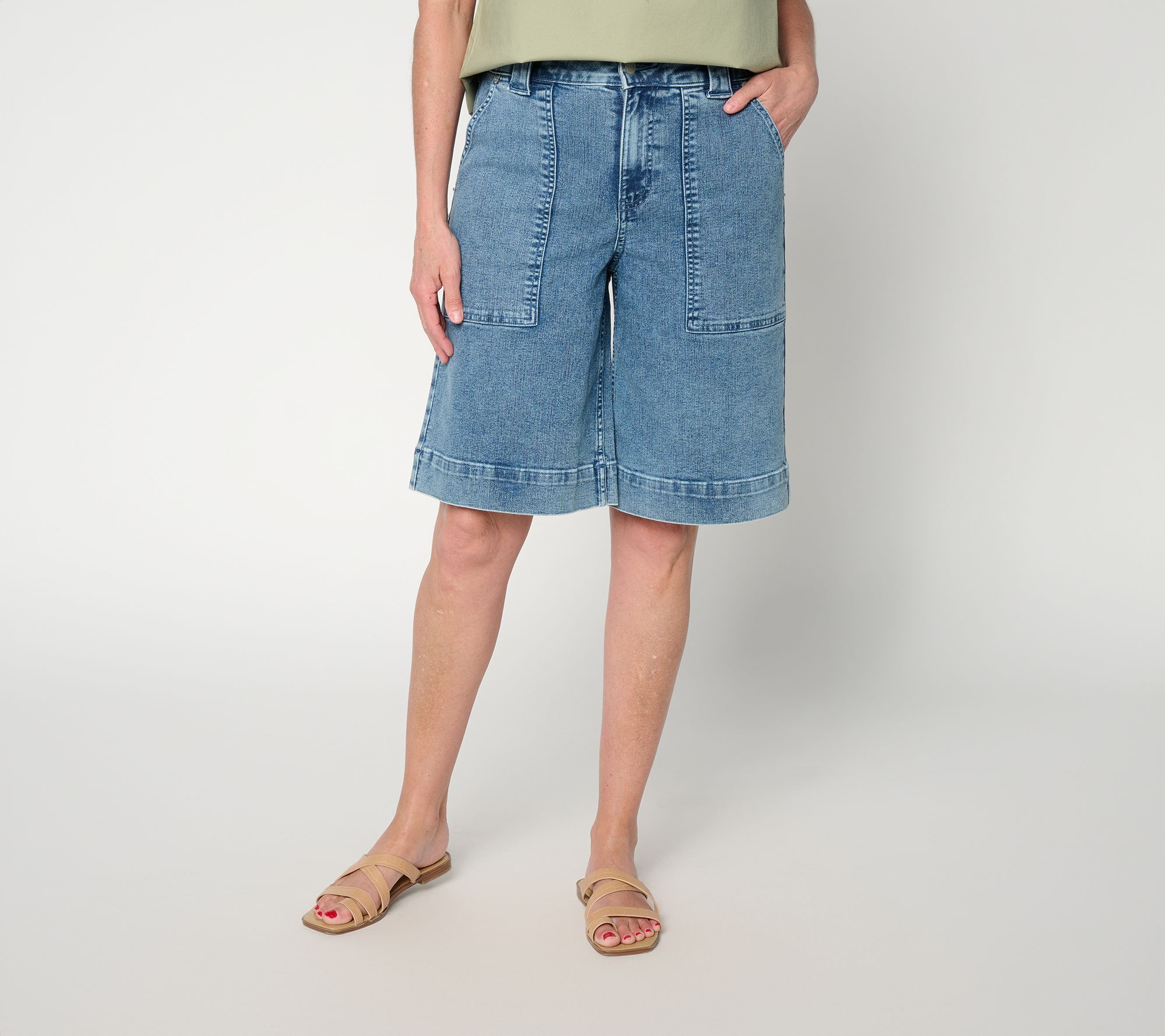 Me by Jennie Garth Petite Denim Bermuda Shorts- Indigo