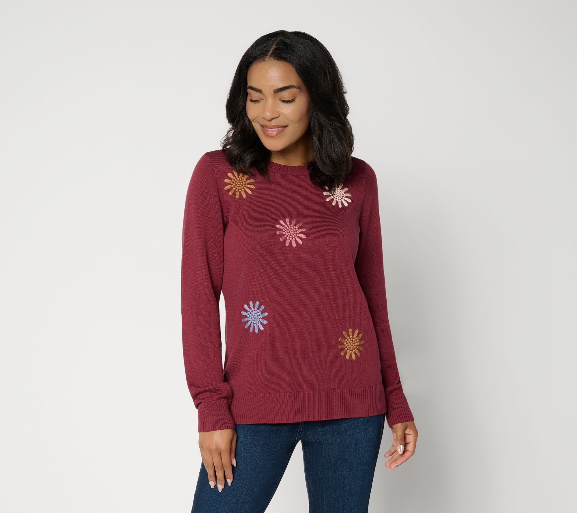 Belle Boho by Kim Gravel Rustic Floral Sweater