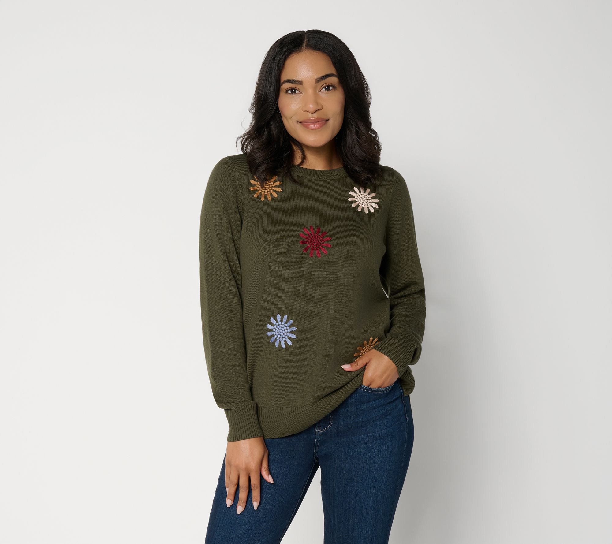 Belle Boho by Kim Gravel Rustic Floral Sweater
