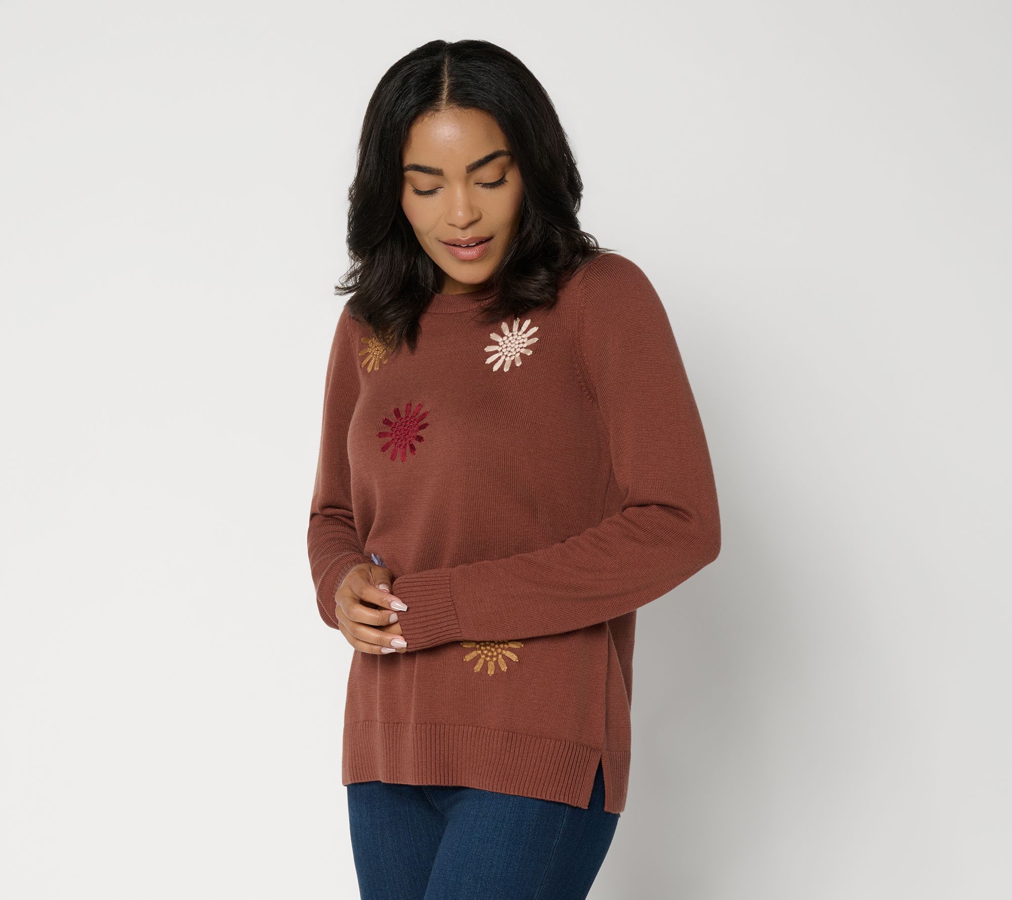Belle Boho by Kim Gravel Rustic Floral Sweater