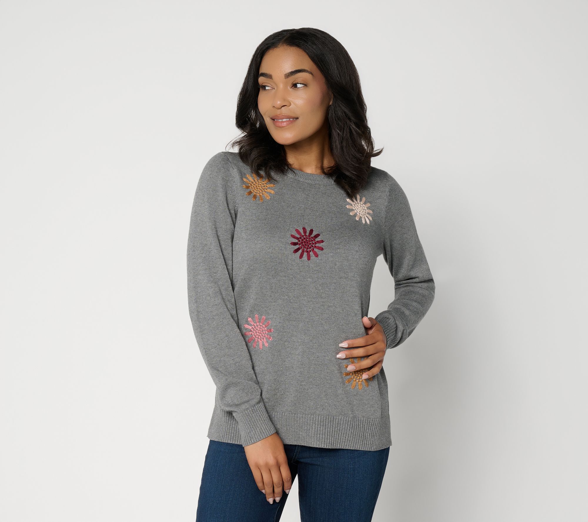 Belle Boho by Kim Gravel Rustic Floral Sweater