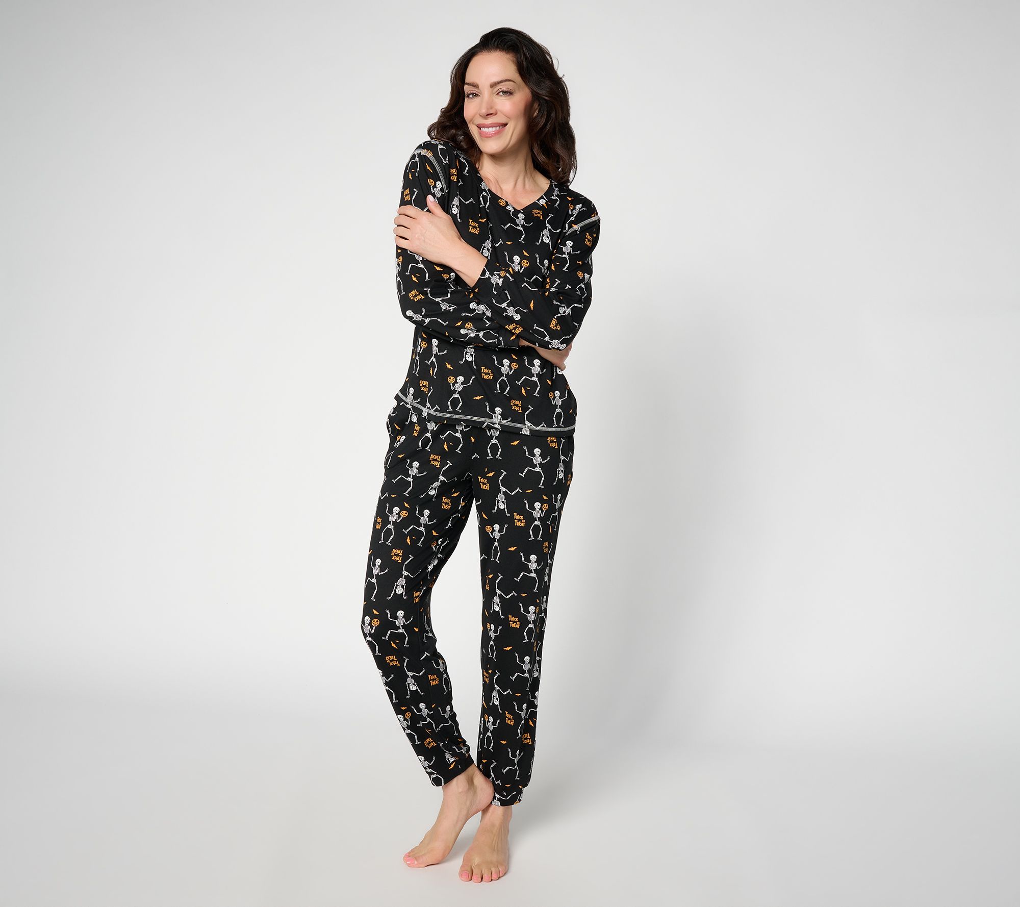 MUK LUKS Cloud Knit Halloween Pajama Set