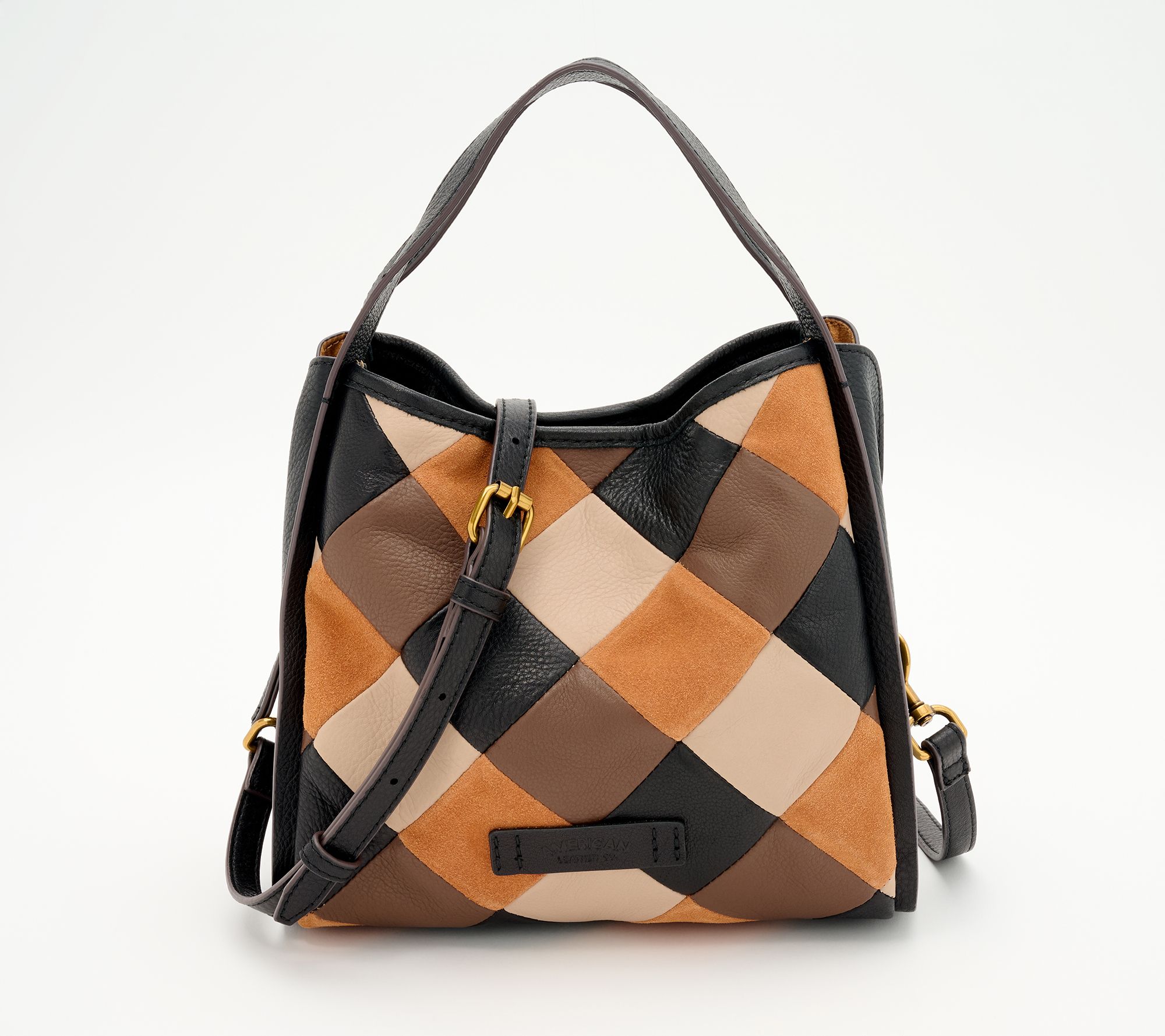 American Leather Co. Auburn Patchwork Suede Crossbody