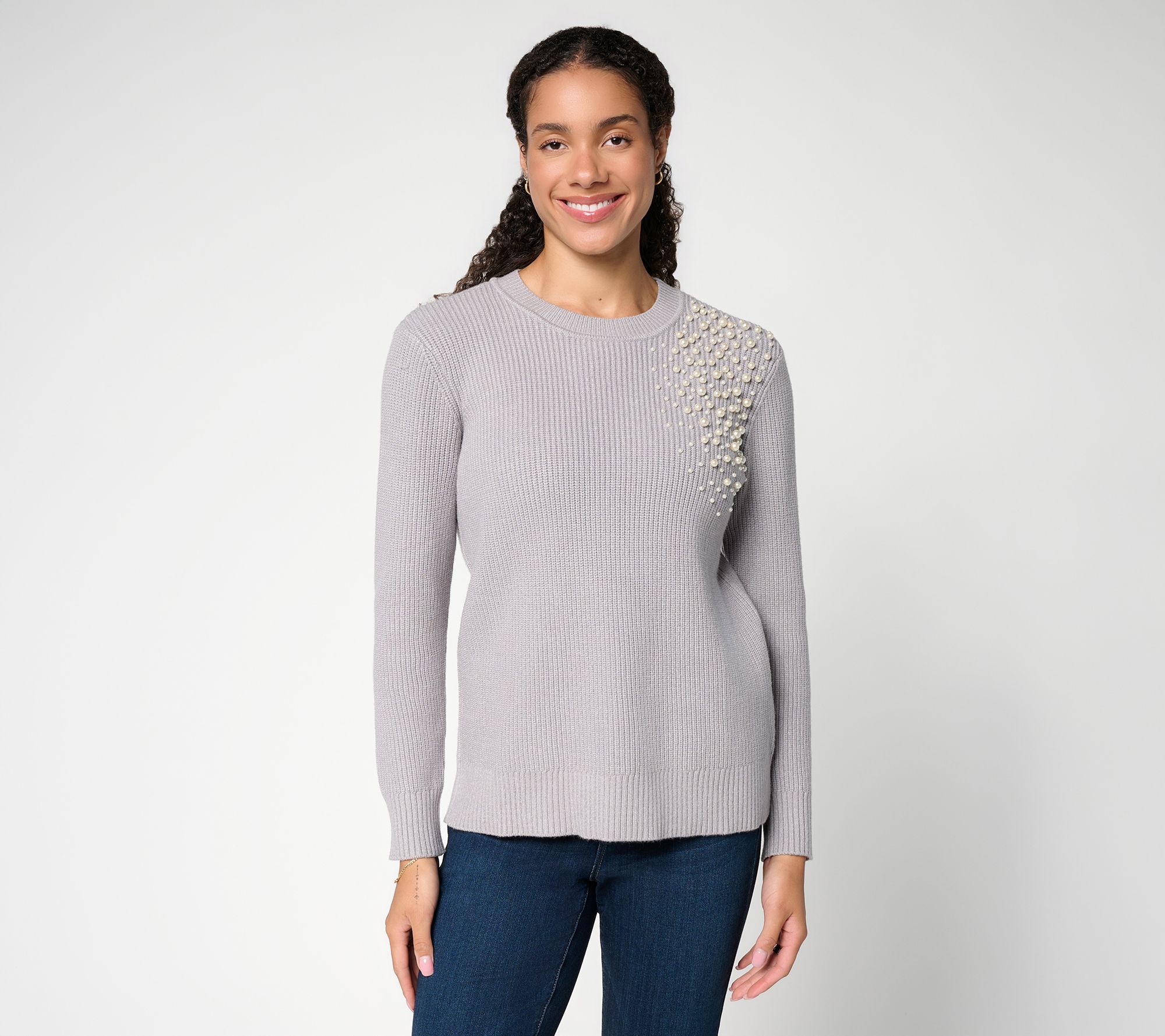  Studio Park x Amy Stran Embellished Pearl Sweater