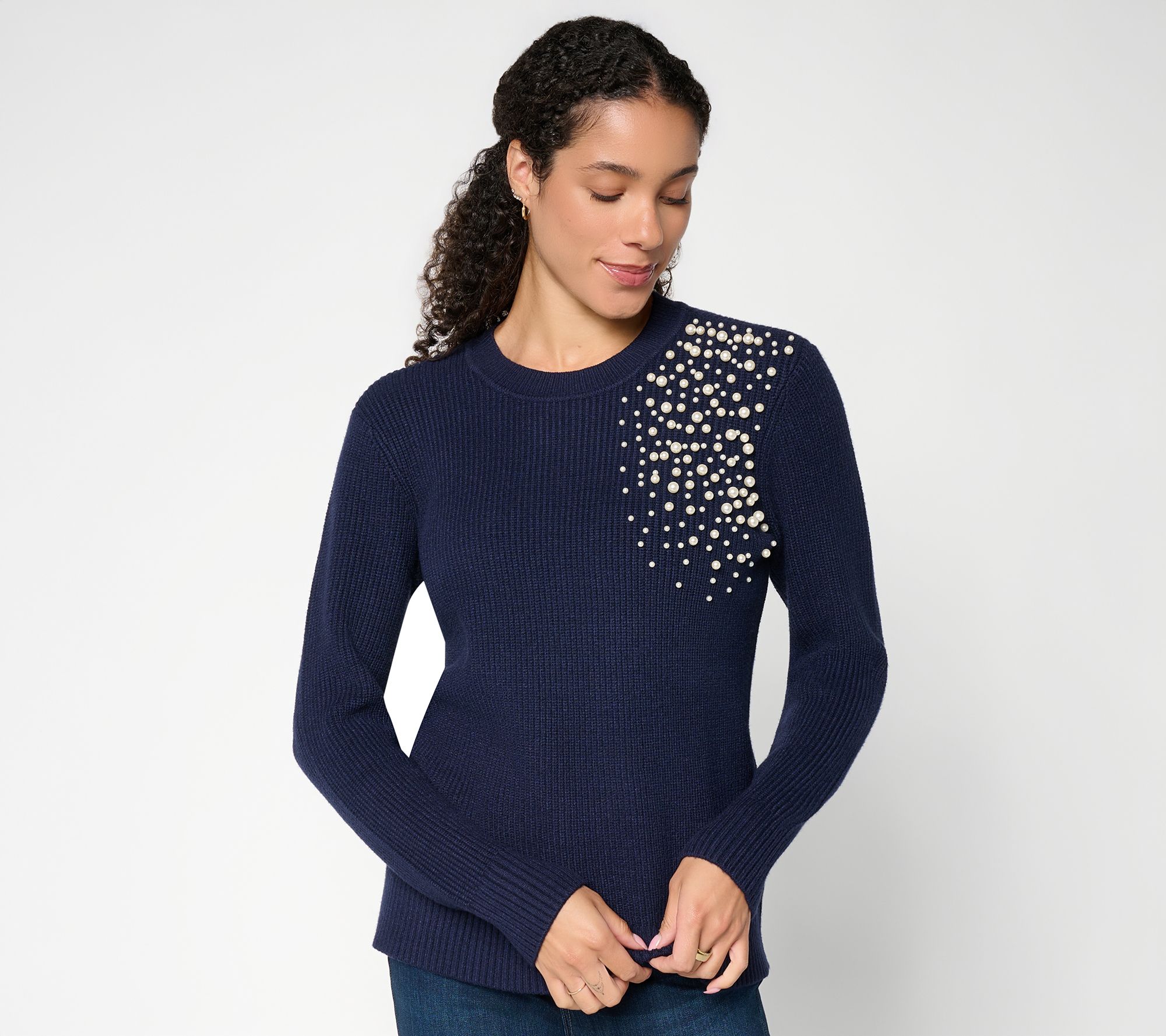 Studio Park x Amy Stran Embellished Pearl Sweater