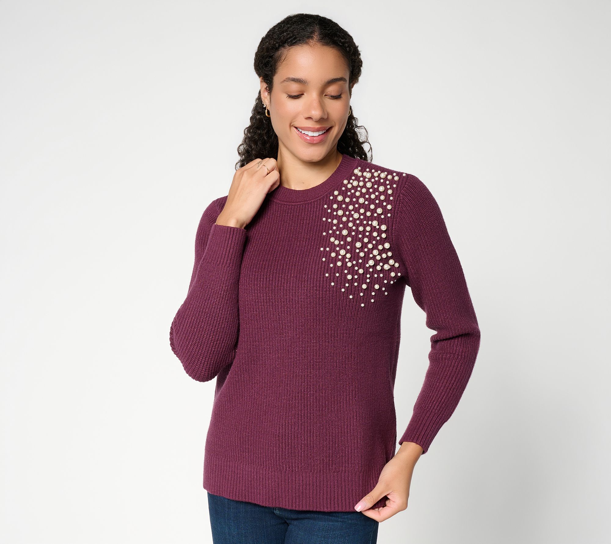 Studio Park x Amy Stran Embellished Pearl Sweater