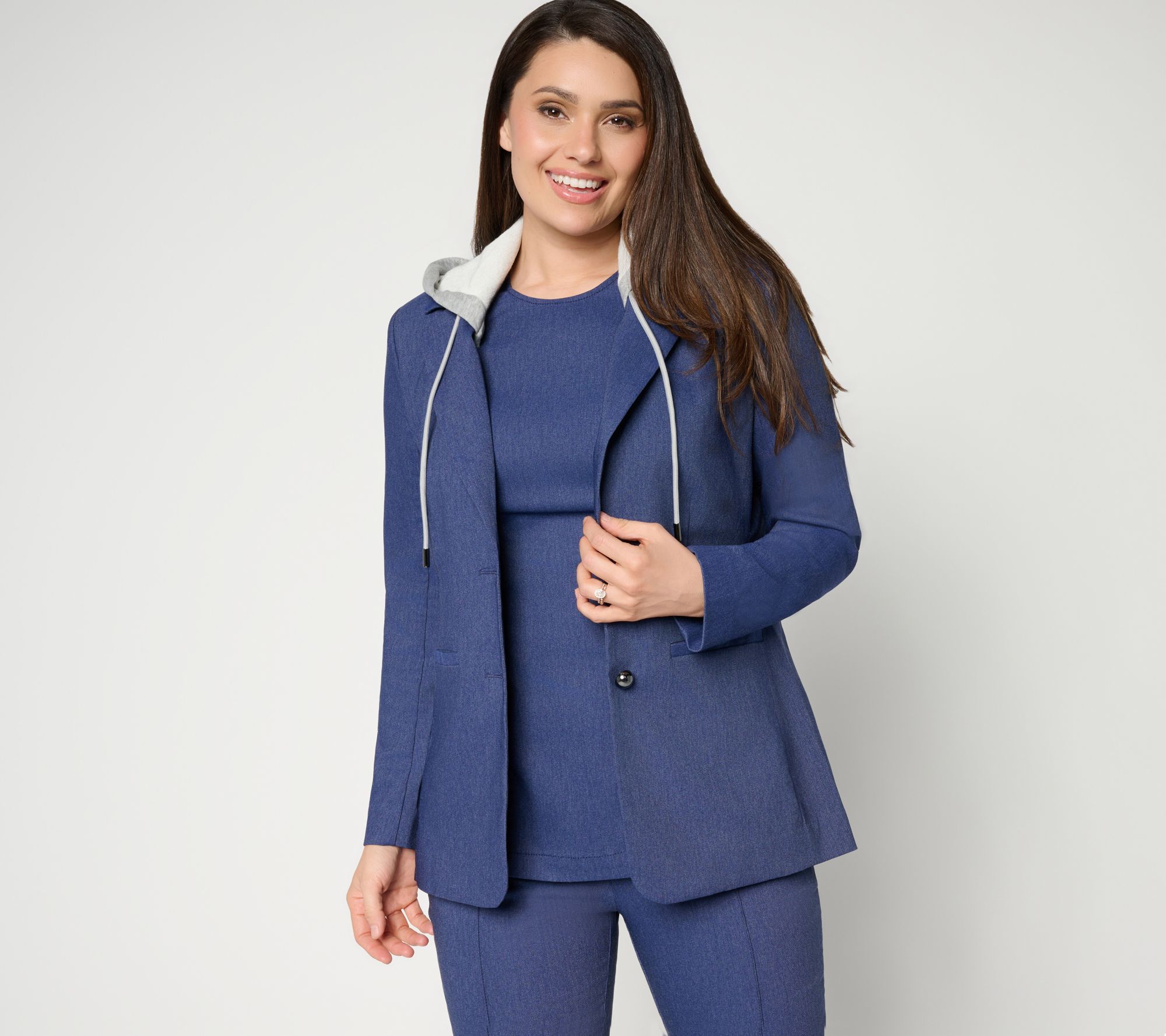 "As Is" RM Studio x Rebecca Minkoff Stretch Twill Blazer w/ Hood