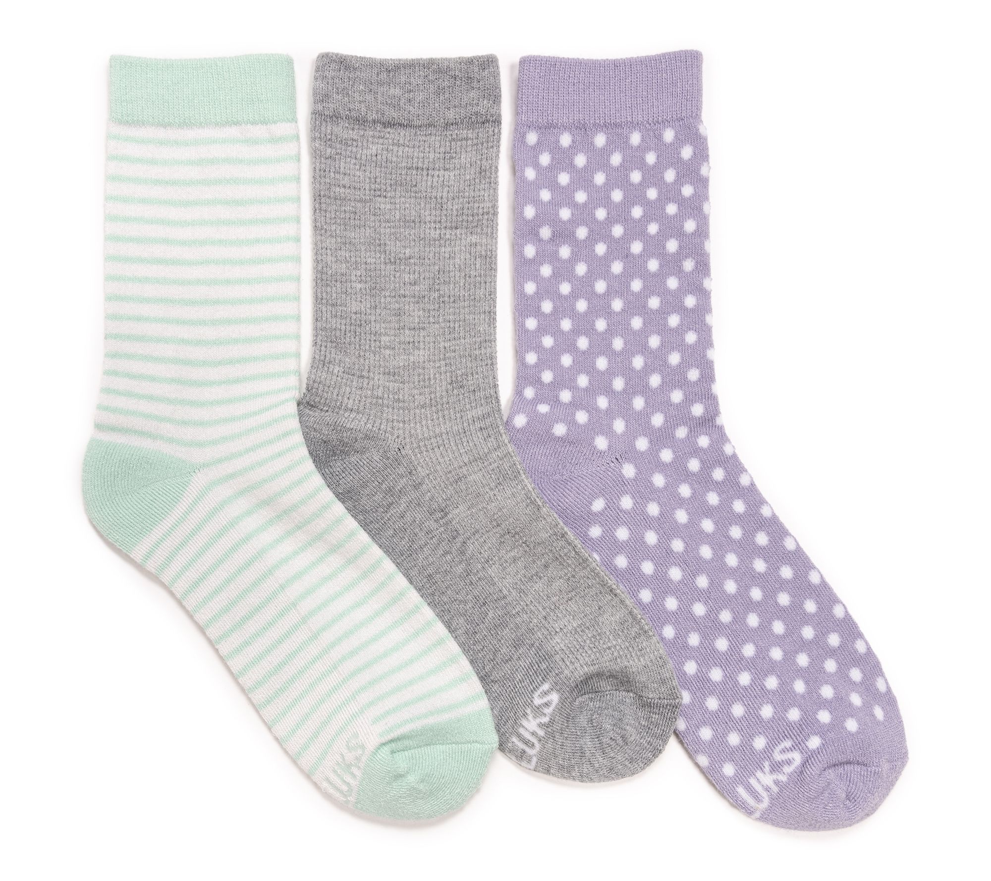 MUK LUKS Dream Step Crew Socks 3 Pack