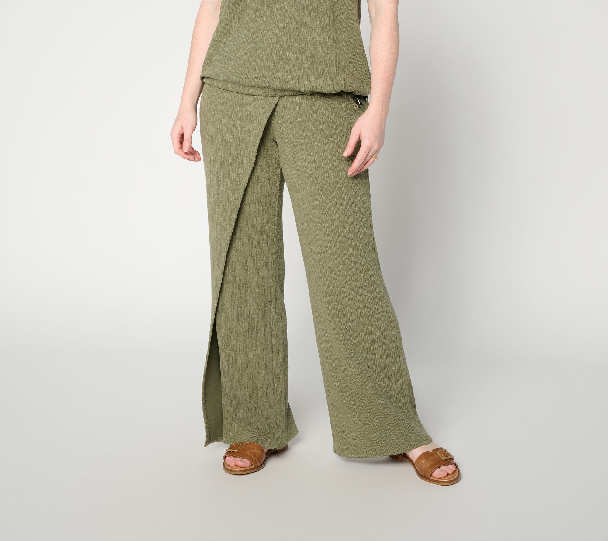 "As Is" Peace Love World Boheme Regular Textured Knit Pants