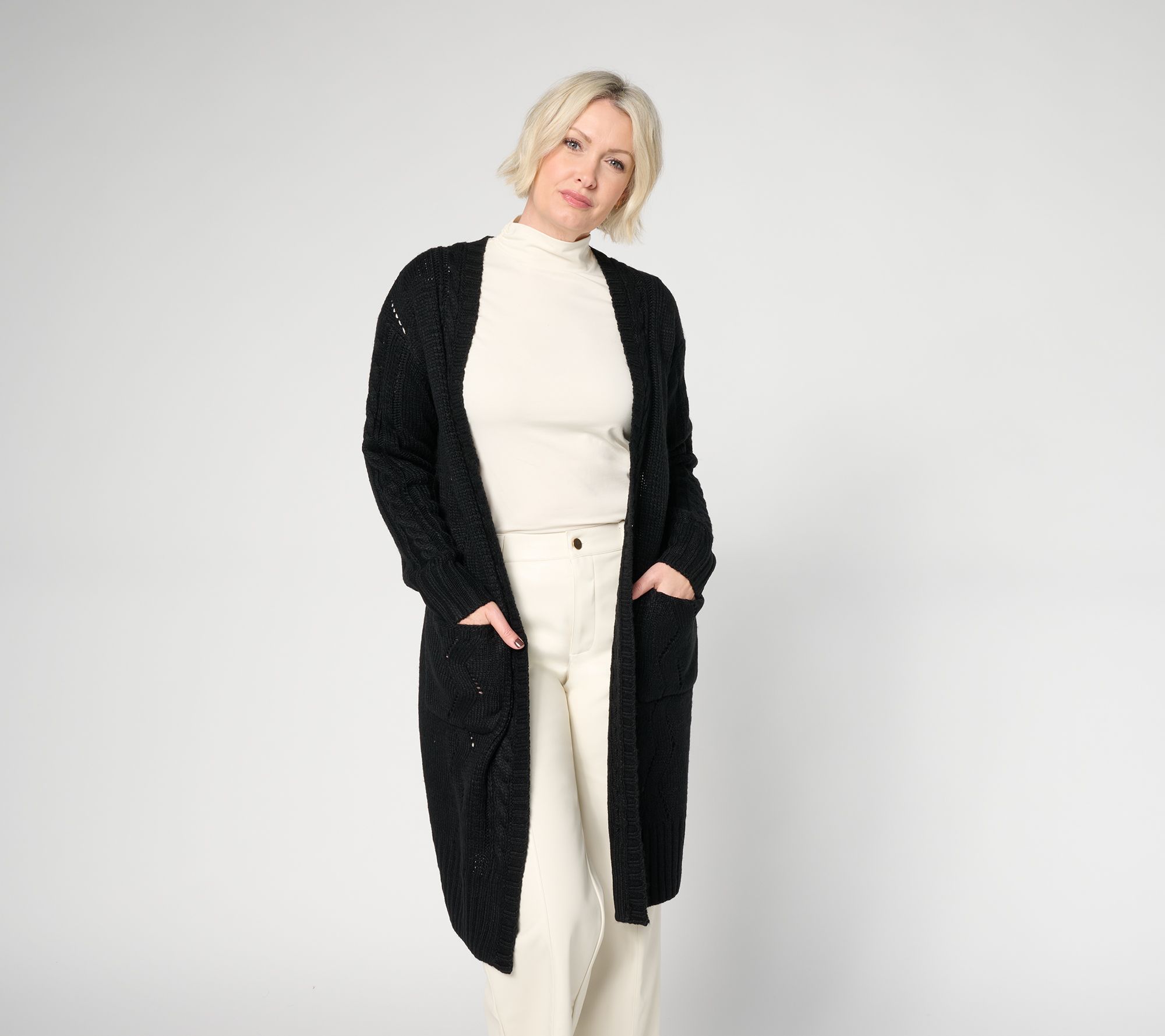 Off Duty Open Front Maxi Cardigan