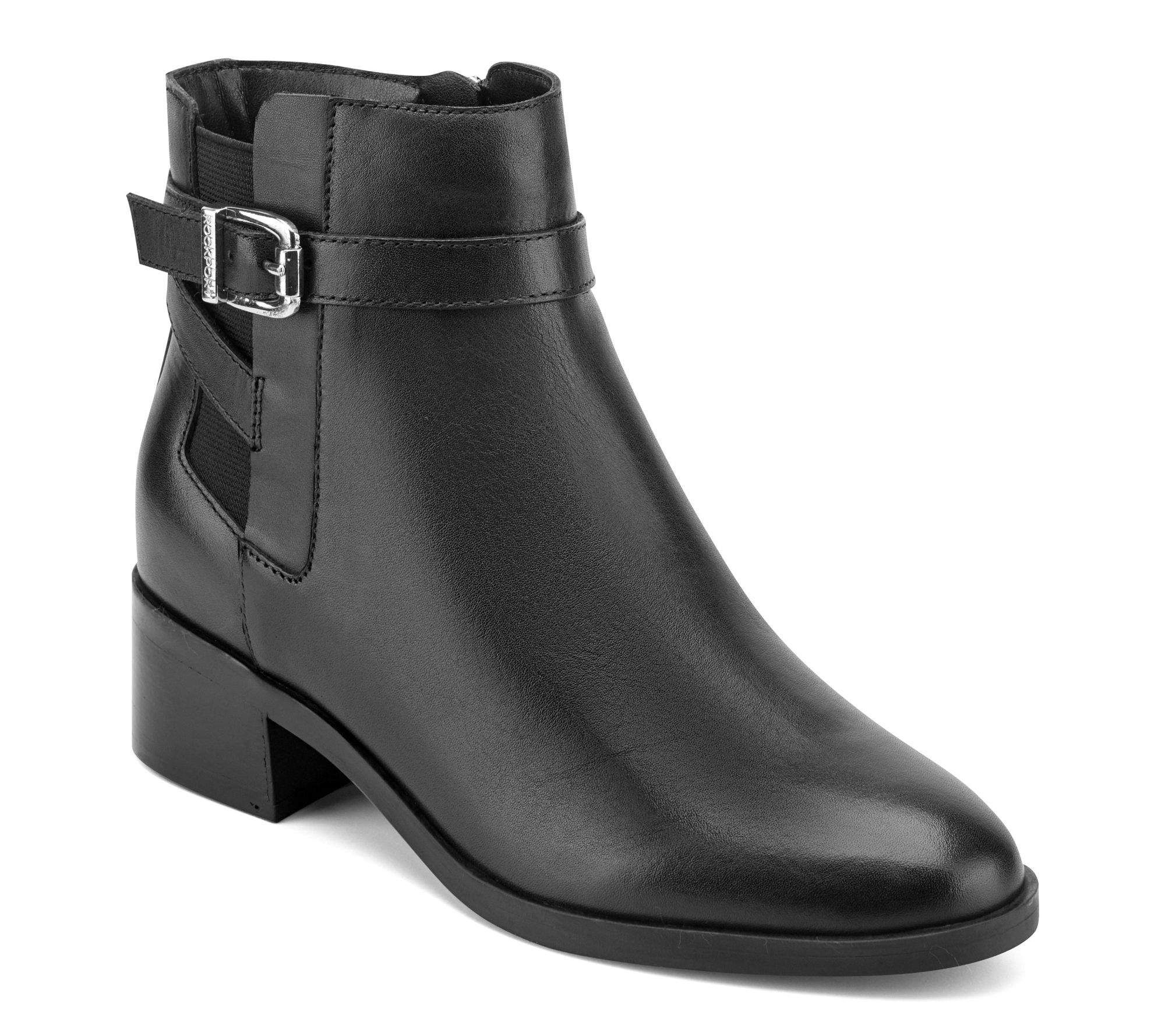 Rockport Teegan Side Gore Block Heel Ankle Booties