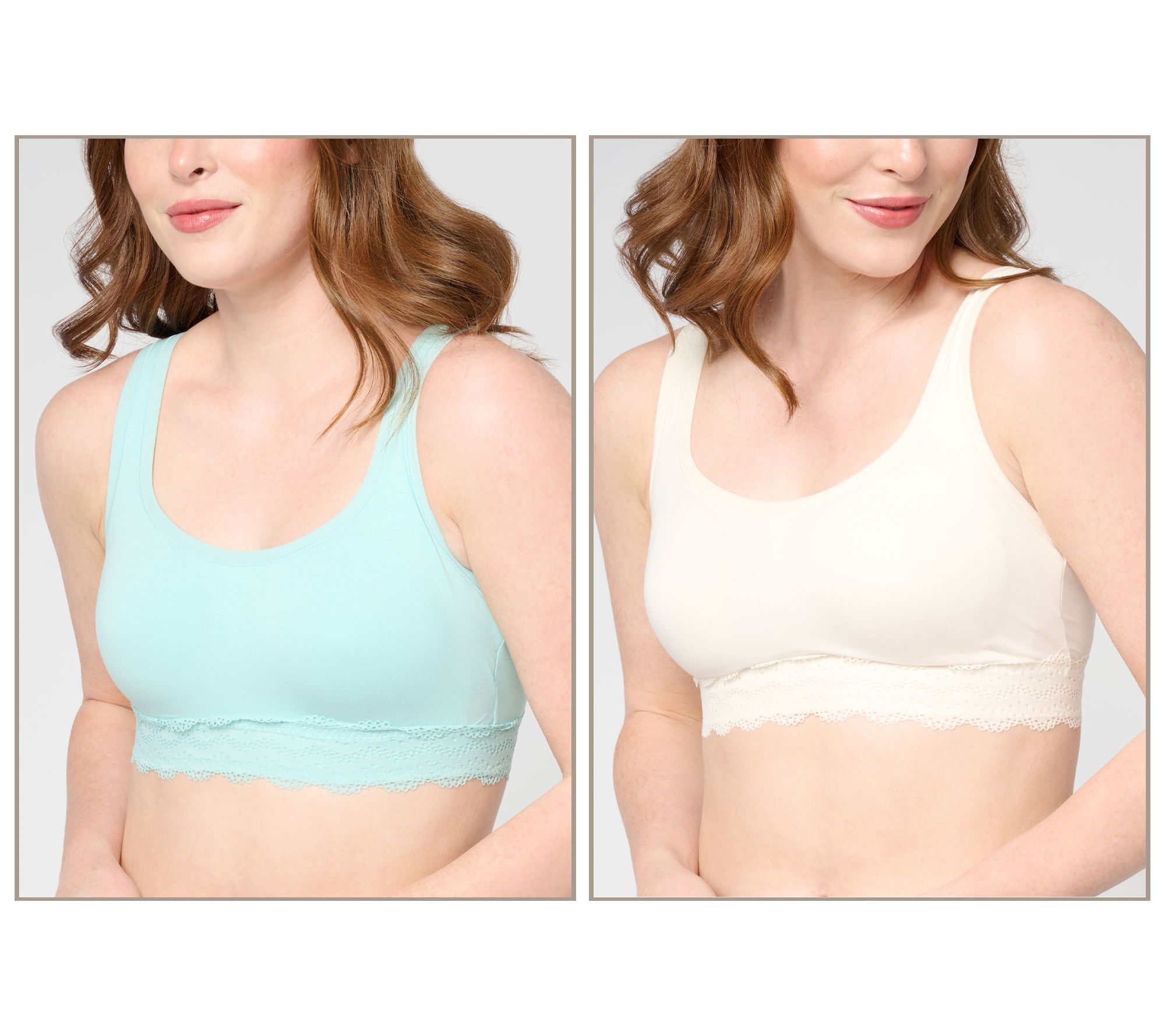 As Is Cuddl Duds Cotton Core Easy Support Wirefree Bra 