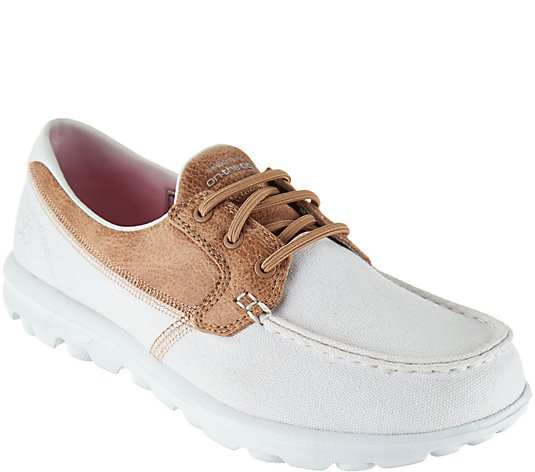 musical Continent Zonder hoofd As Is" Skechers On-the-GO Boat Shoes with Goga Mat-Seaside - QVC.com