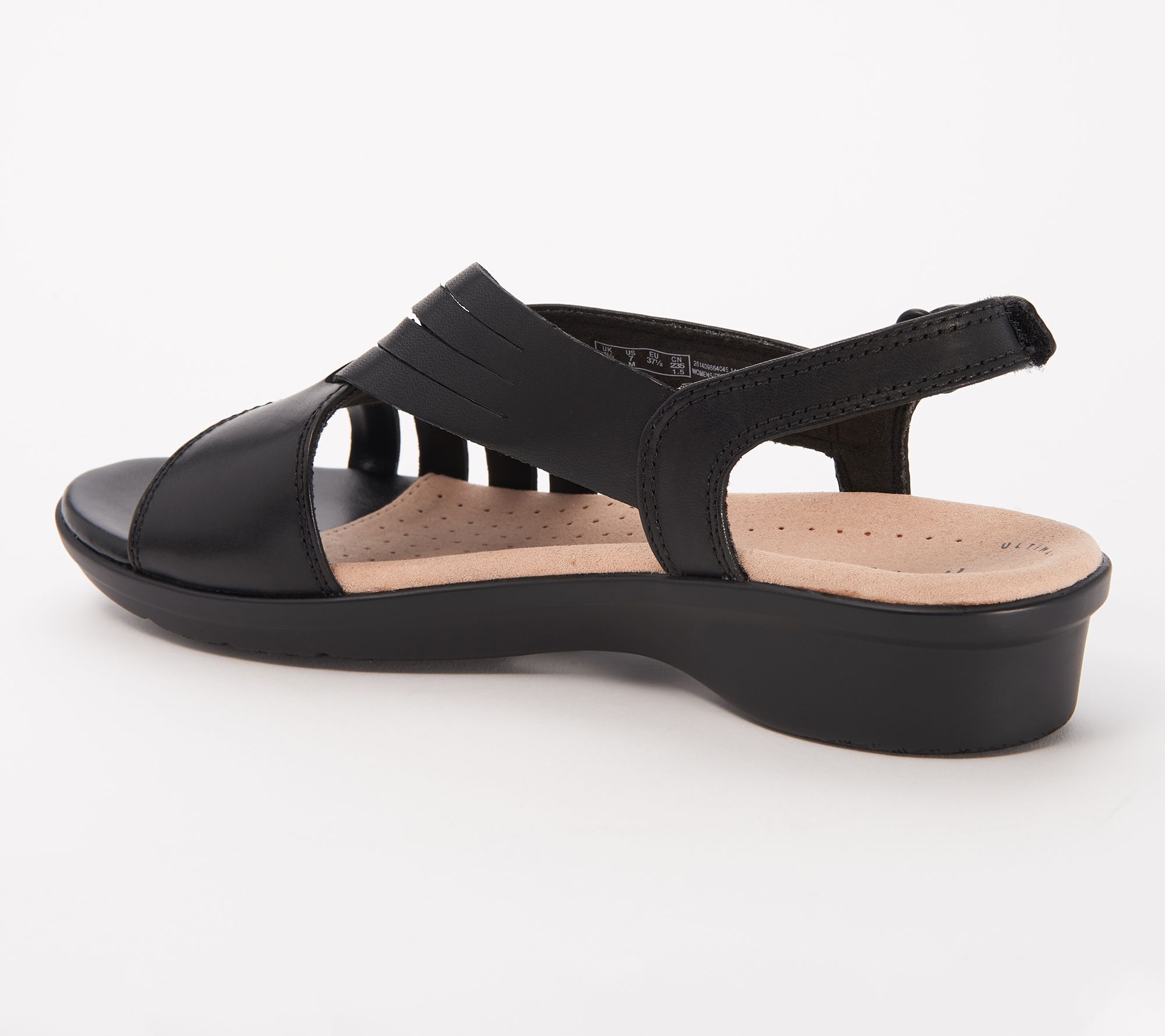 Clarks Collection Woven-Front Leather Sandals - Loomis Cassey - QVC.com