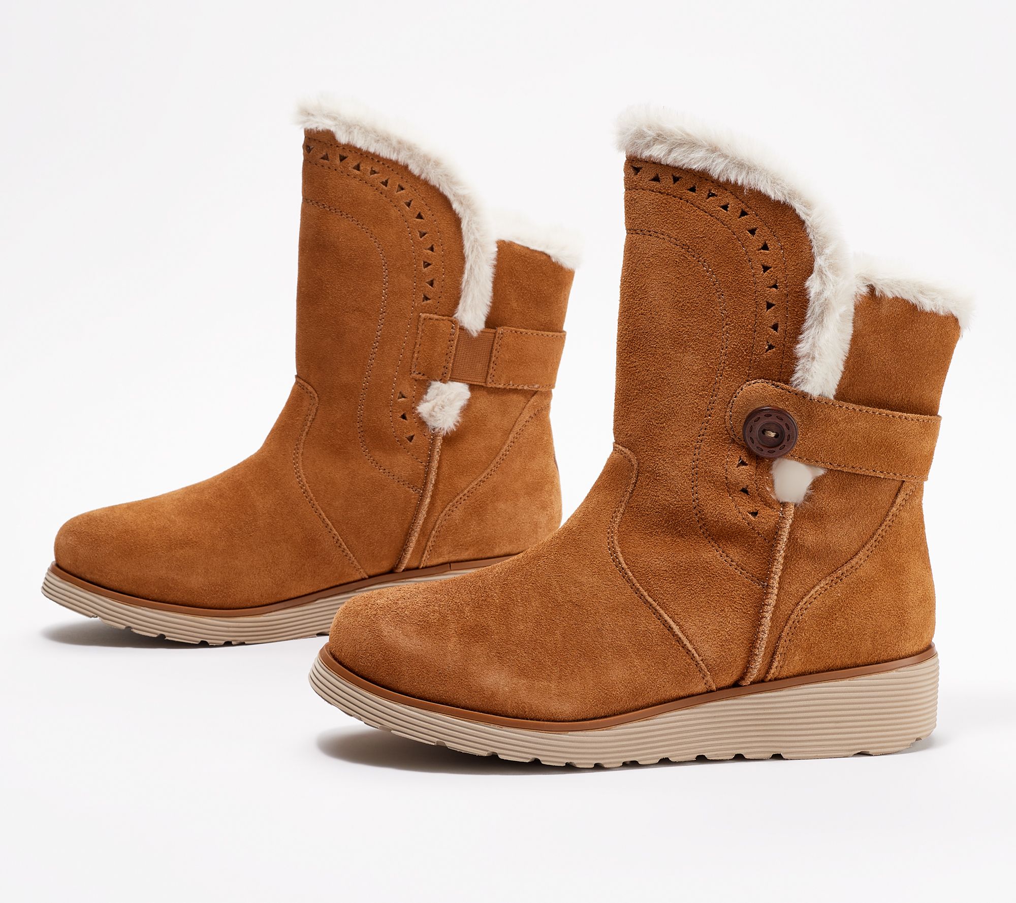 skechers suede leather boots