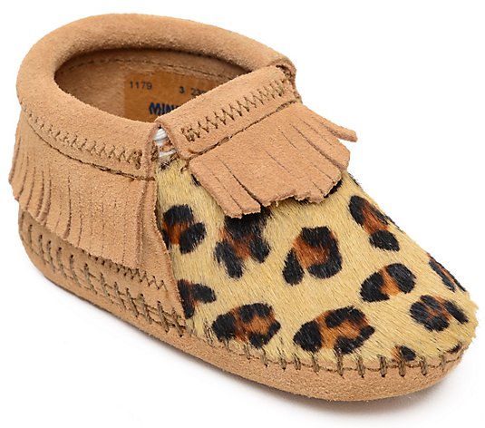 Minnetonka Infant's Leopard Riley Booties