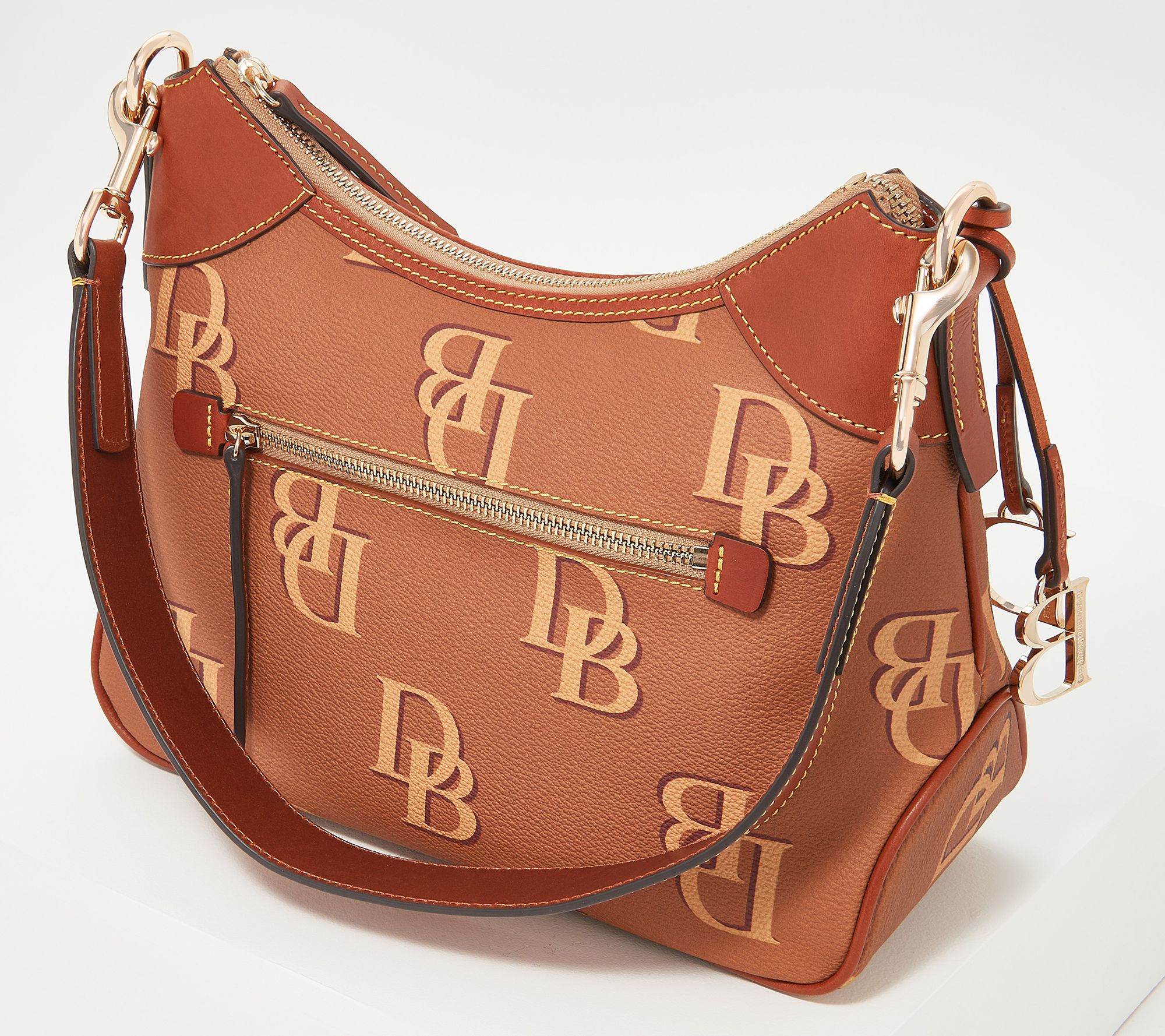 Dooney & Bourke Coated Cotton Monogram Hobo Bag on QVC 