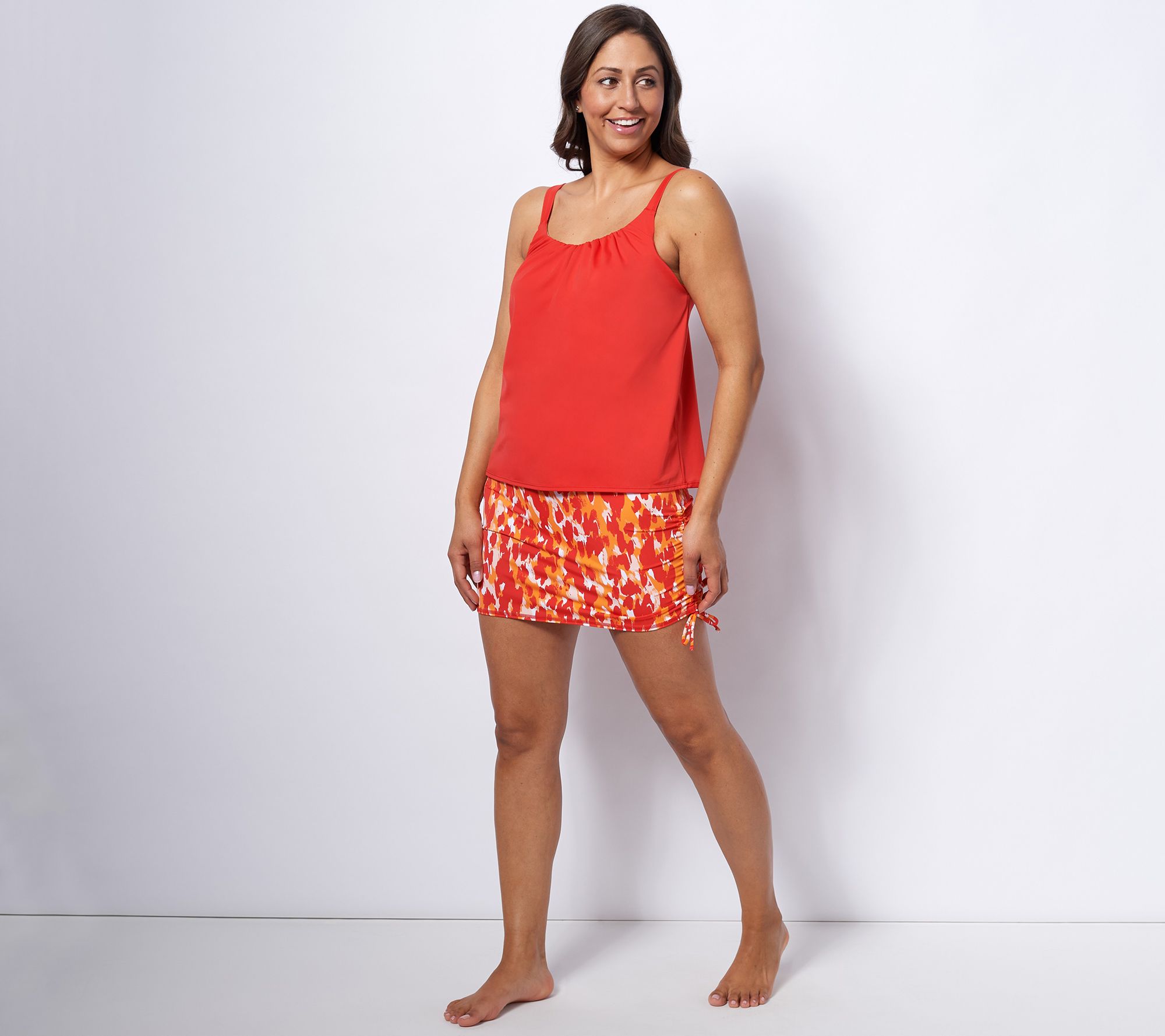 zuda Swim Skort with Ruching