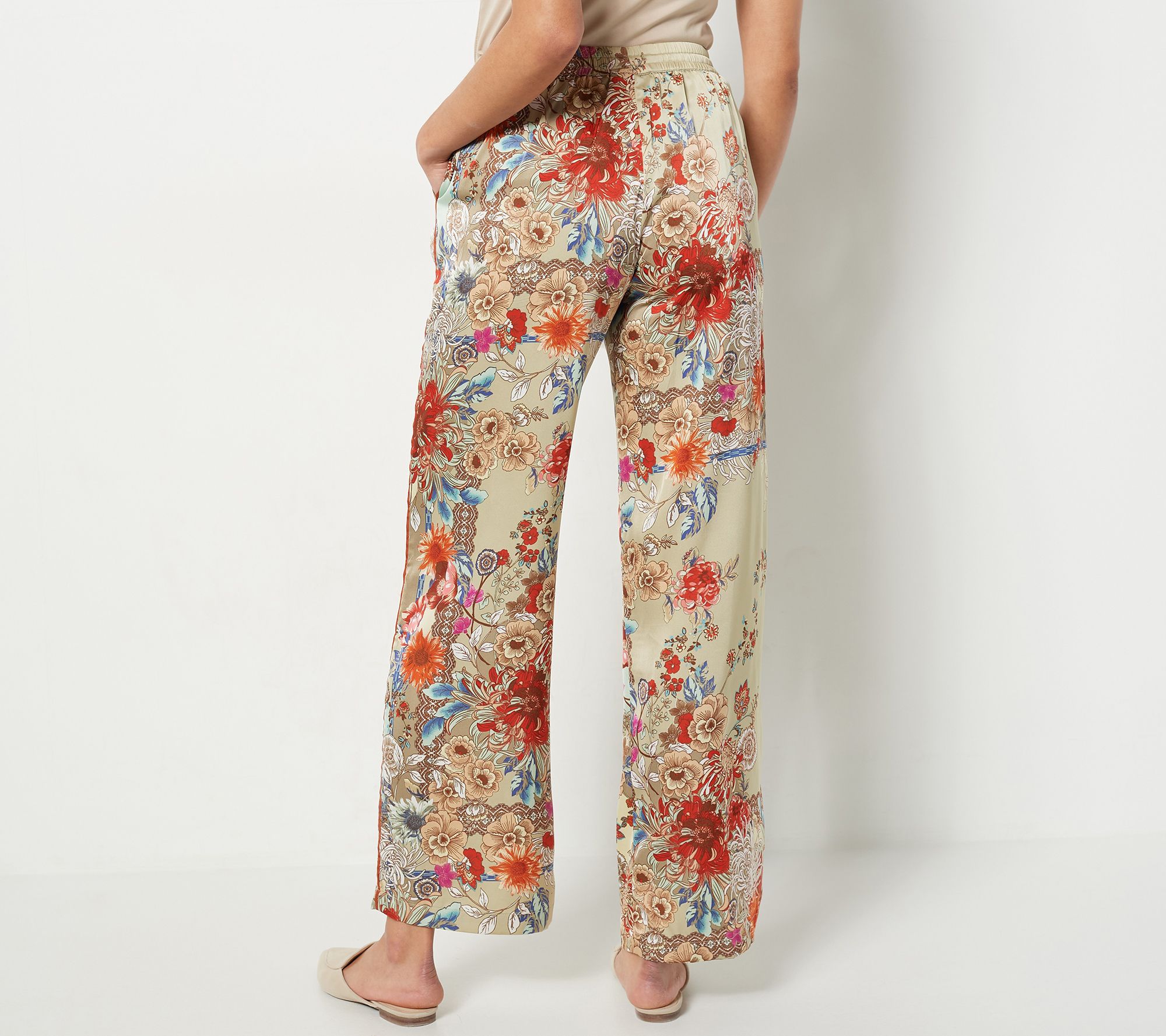 Attitudes by Renee Regular Casa Comfy Printed Pant w/ Piping Details ...