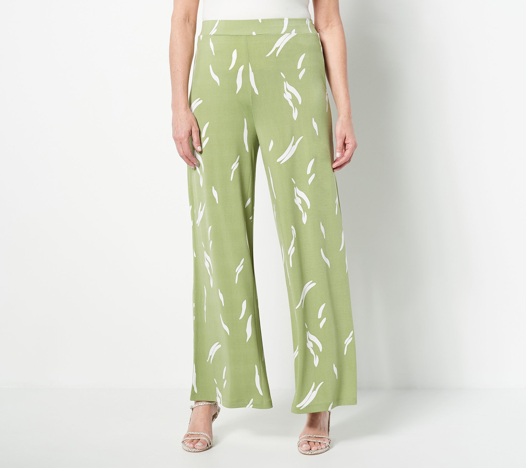 Truth + Style Regular Printed Pull On Full Length Pants - QVC.com