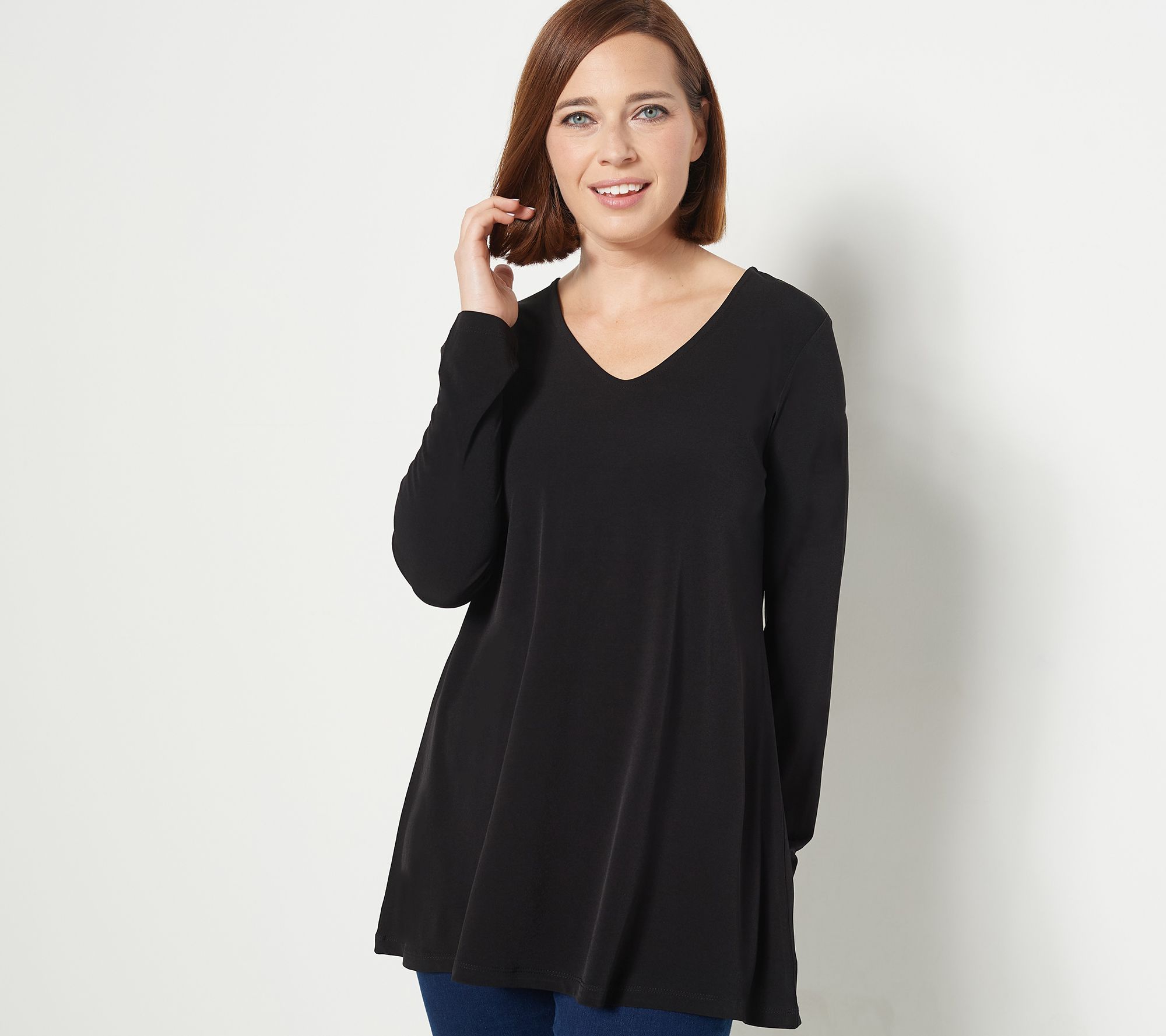 "As Is" Susan Graver Modern Essentials Regular Liquid Knit Tunic