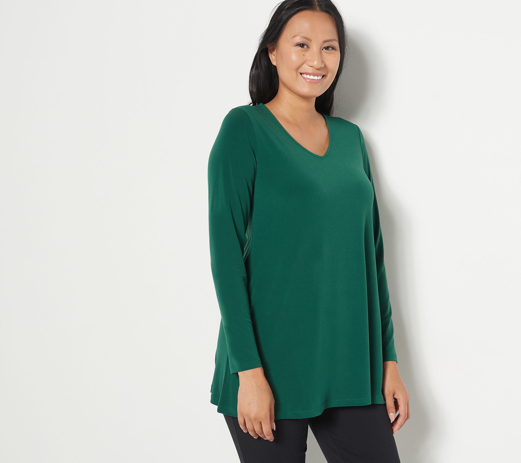 "As Is" Susan Graver Modern Essentials Regular Liquid Knit Tunic