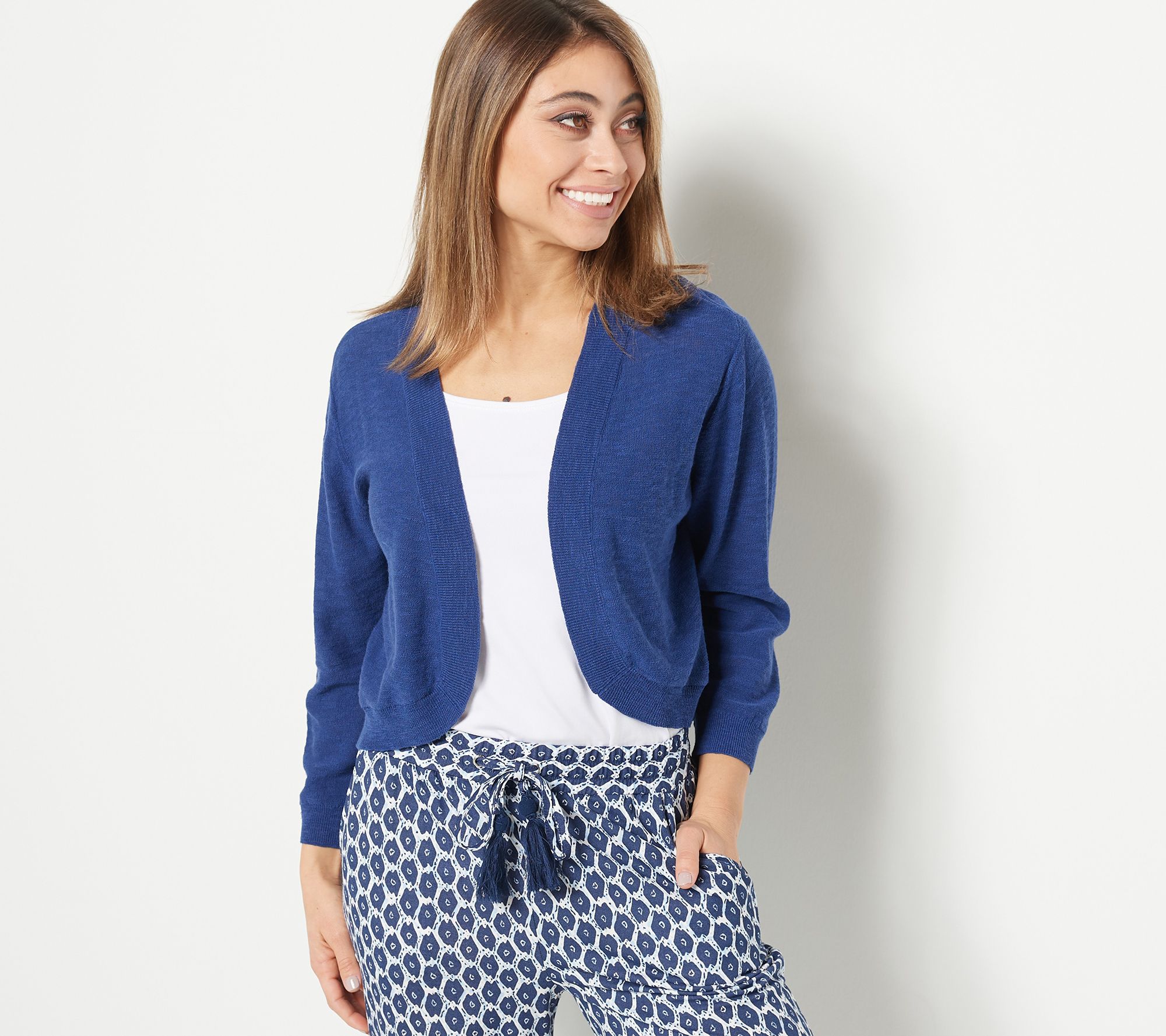 "As Is" Belle by Kim Gravel Slub Knit Sweater Shrug