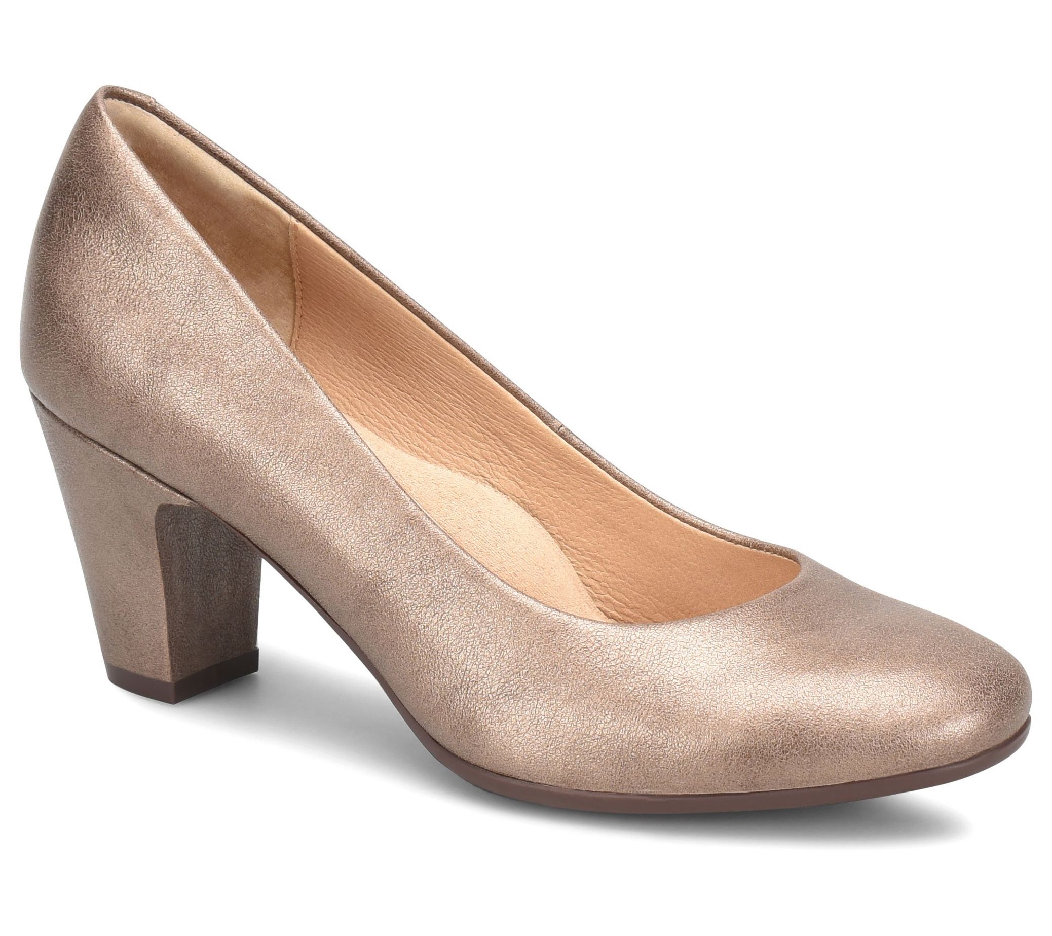 Sofft Leather Mid-Height Pump - Lana