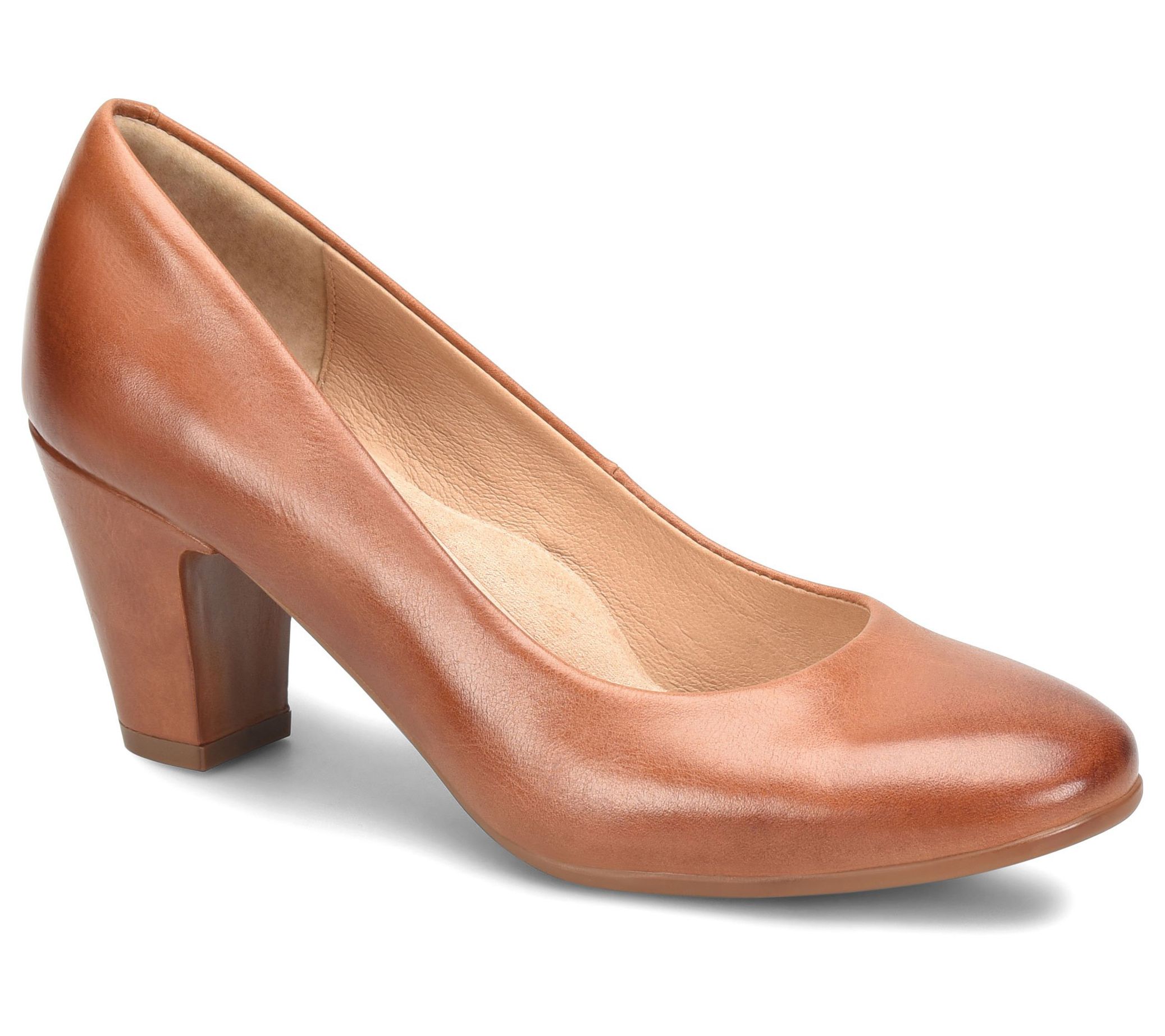 Sofft Leather Mid-Height Pump - Lana