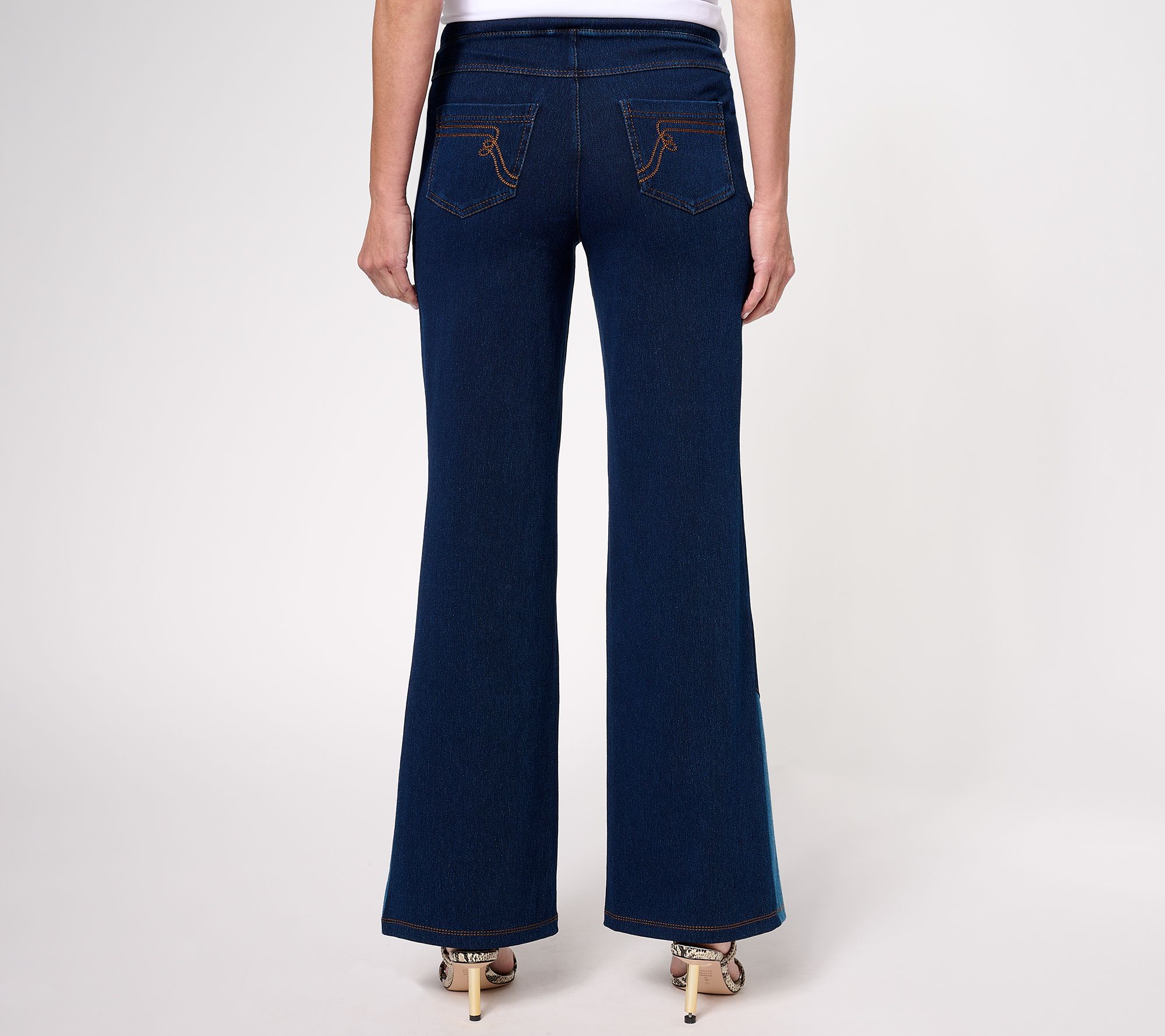 Women with Control Petite Prime Stretch Denim with Dip Dyed Hem 