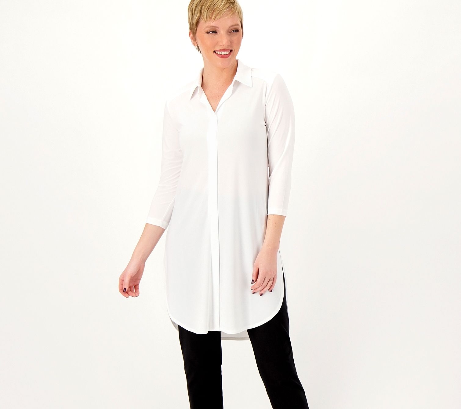 "As Is" Women with Control Tall Como Jersey Tunic & Cotton Pants
