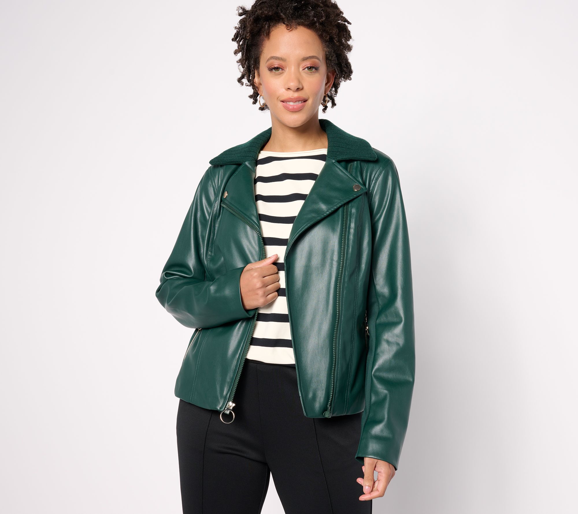 Juniors' Candie's® Floral Faux-Leather Moto Jacket