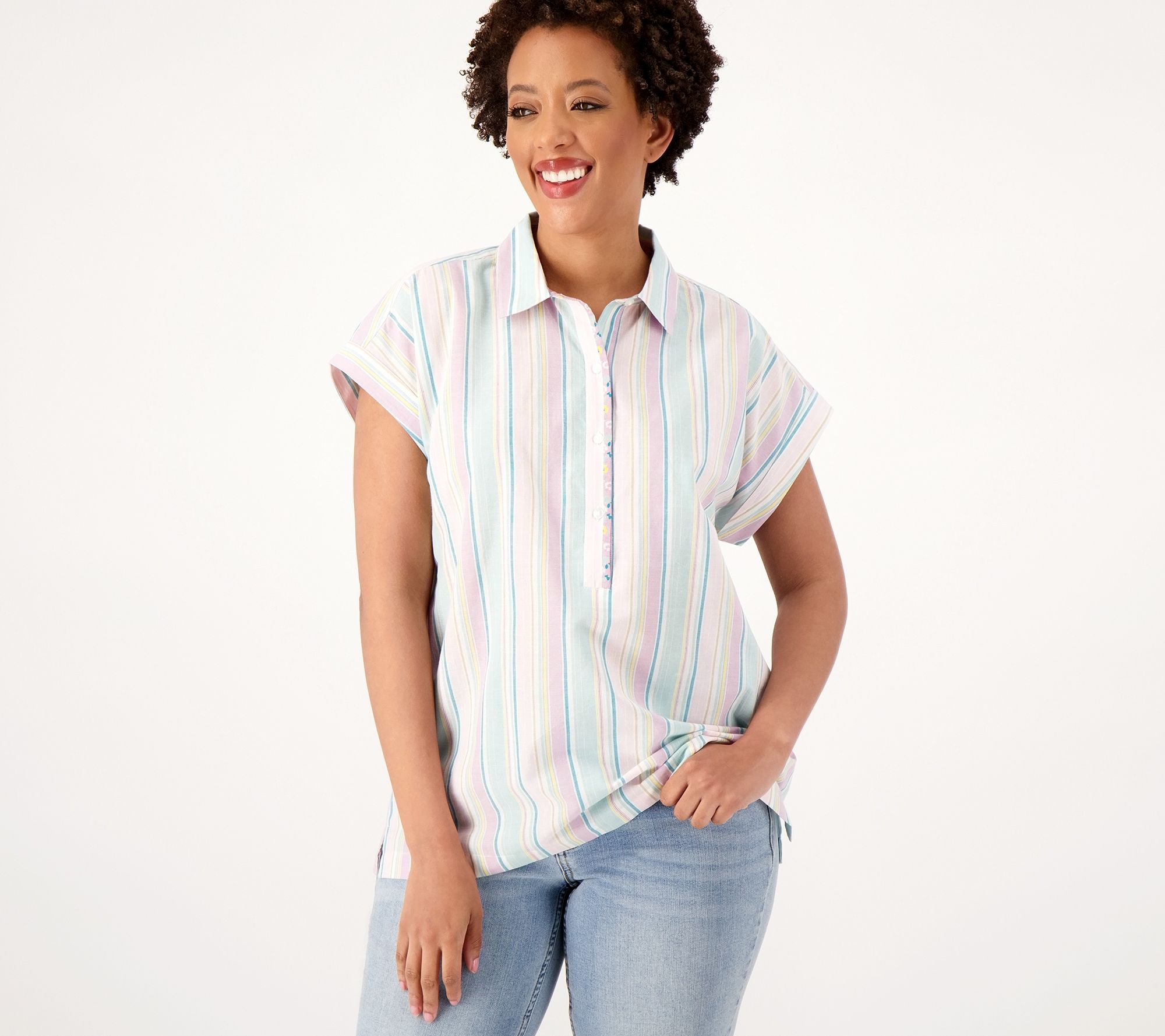 As Is Tolani Short Sleeve Printed Shirt