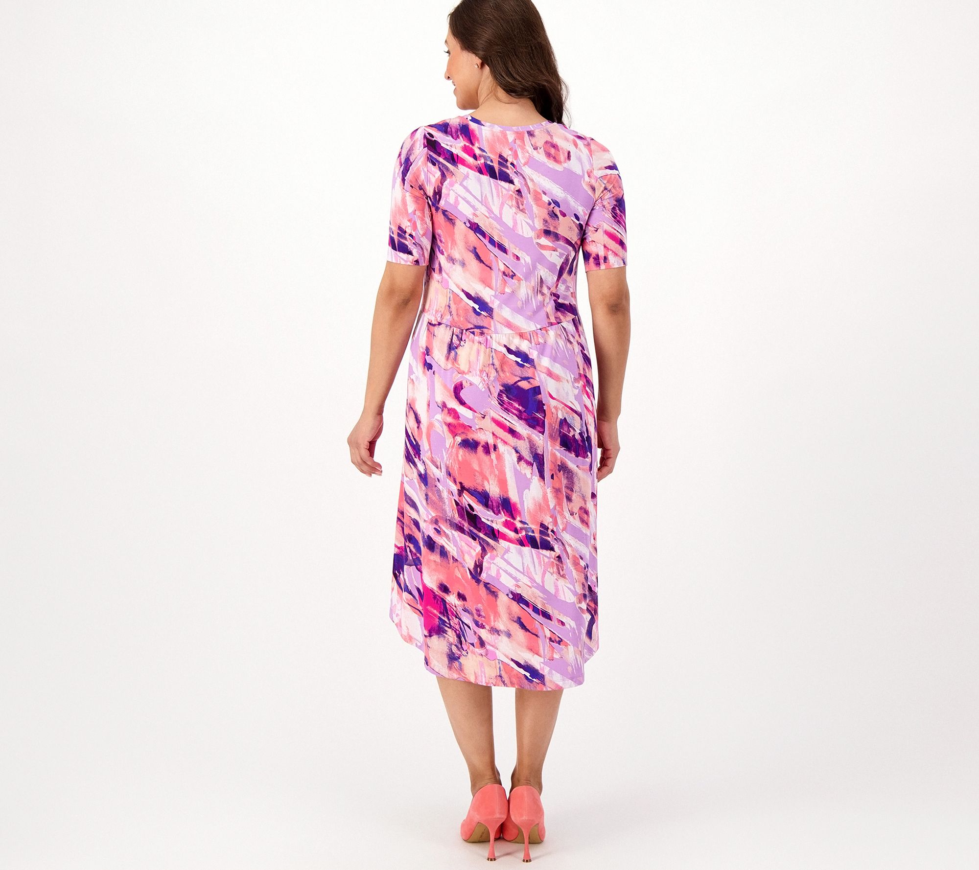 INFANTS HI LOW HEM DRESS TEA AND HONEY