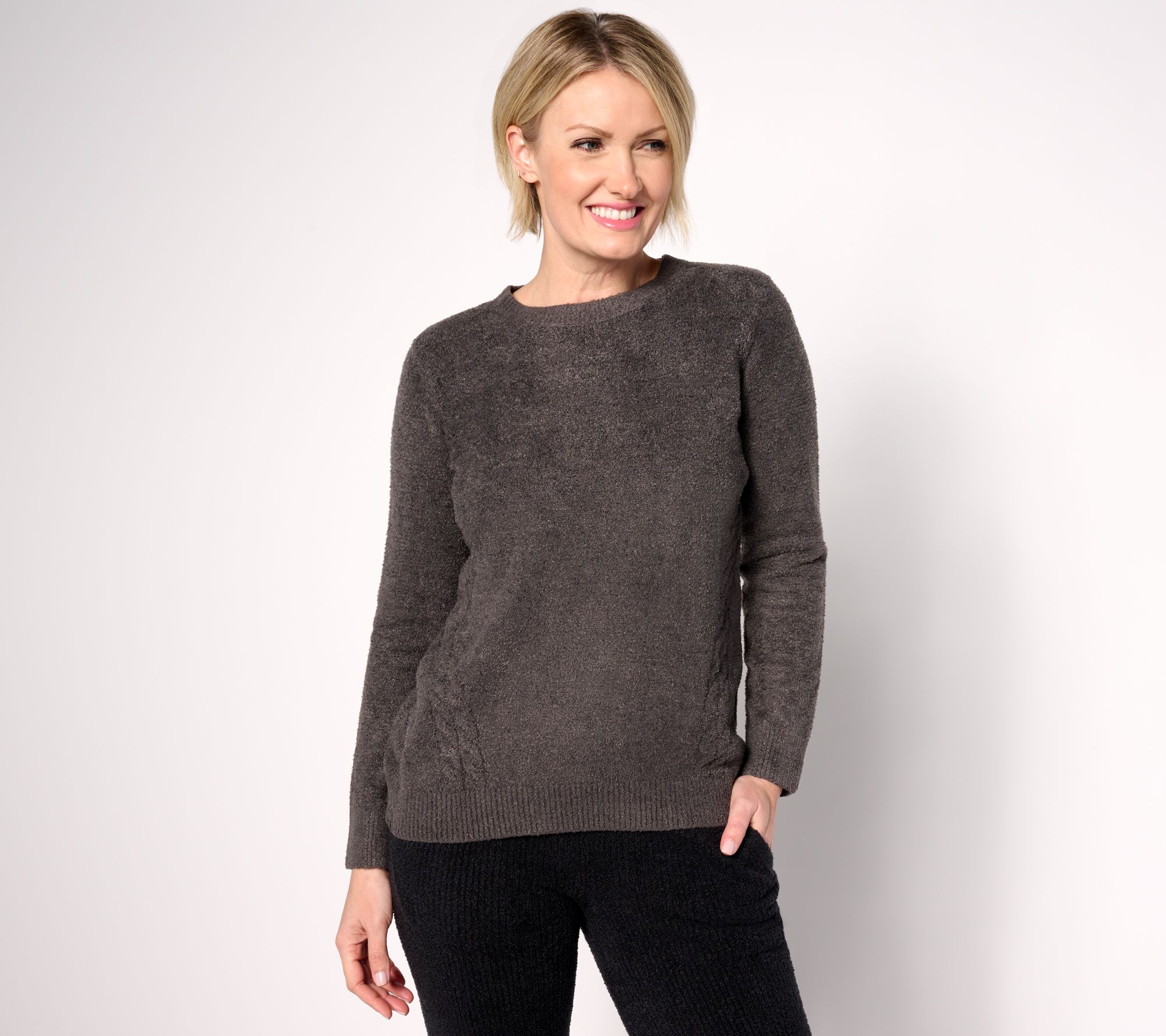 "As Is" Barefoot Dreams CozyChic Lite Cable Pullover