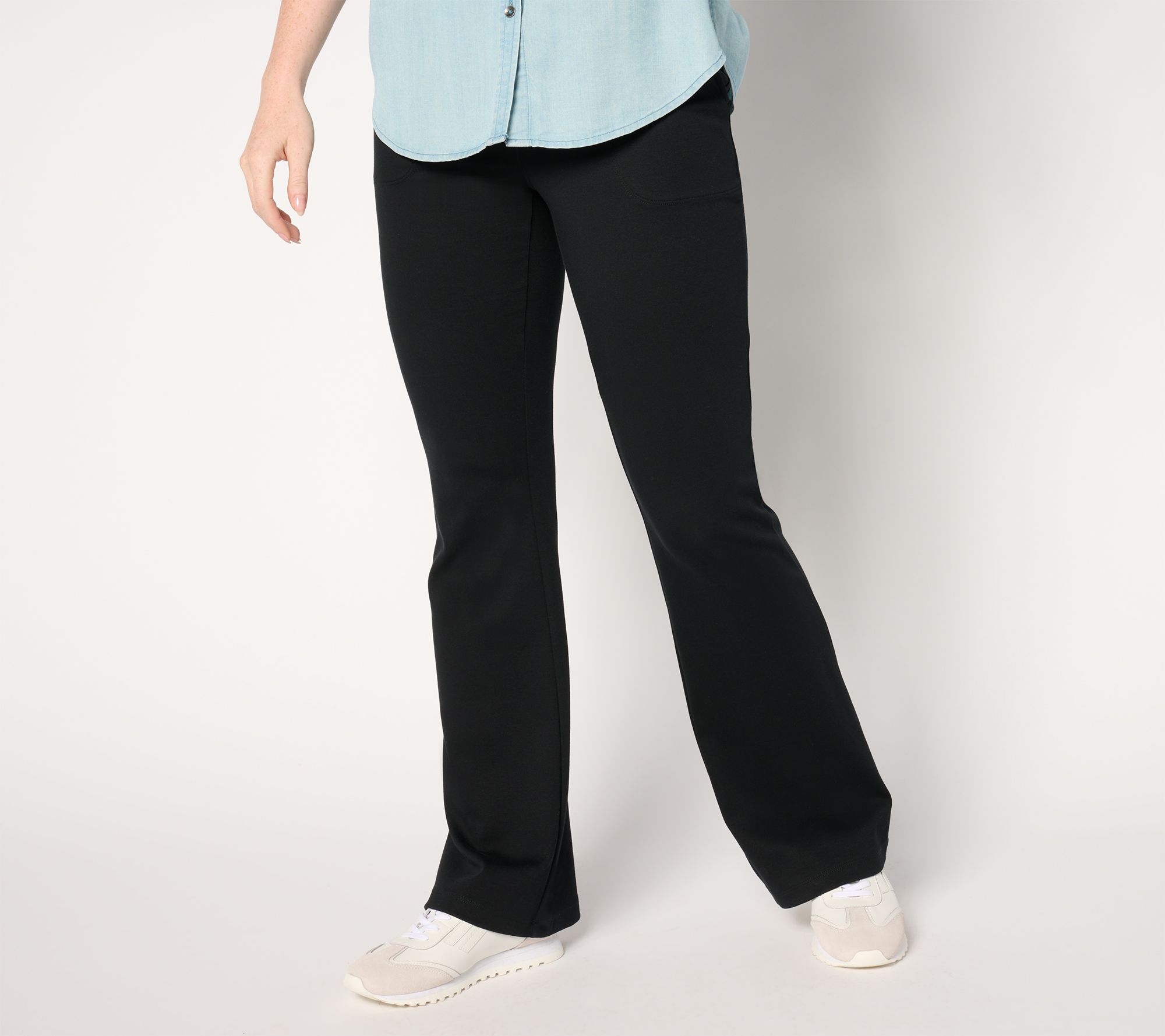 Isaac Mizrahi Live! Tall Essentials Pima Flex Bootcut Pants