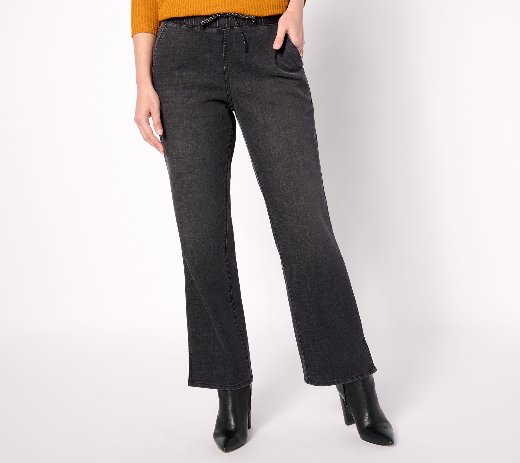 "As Is" LOGO by Lori Goldstein Petite Pull On Relaxed Jean