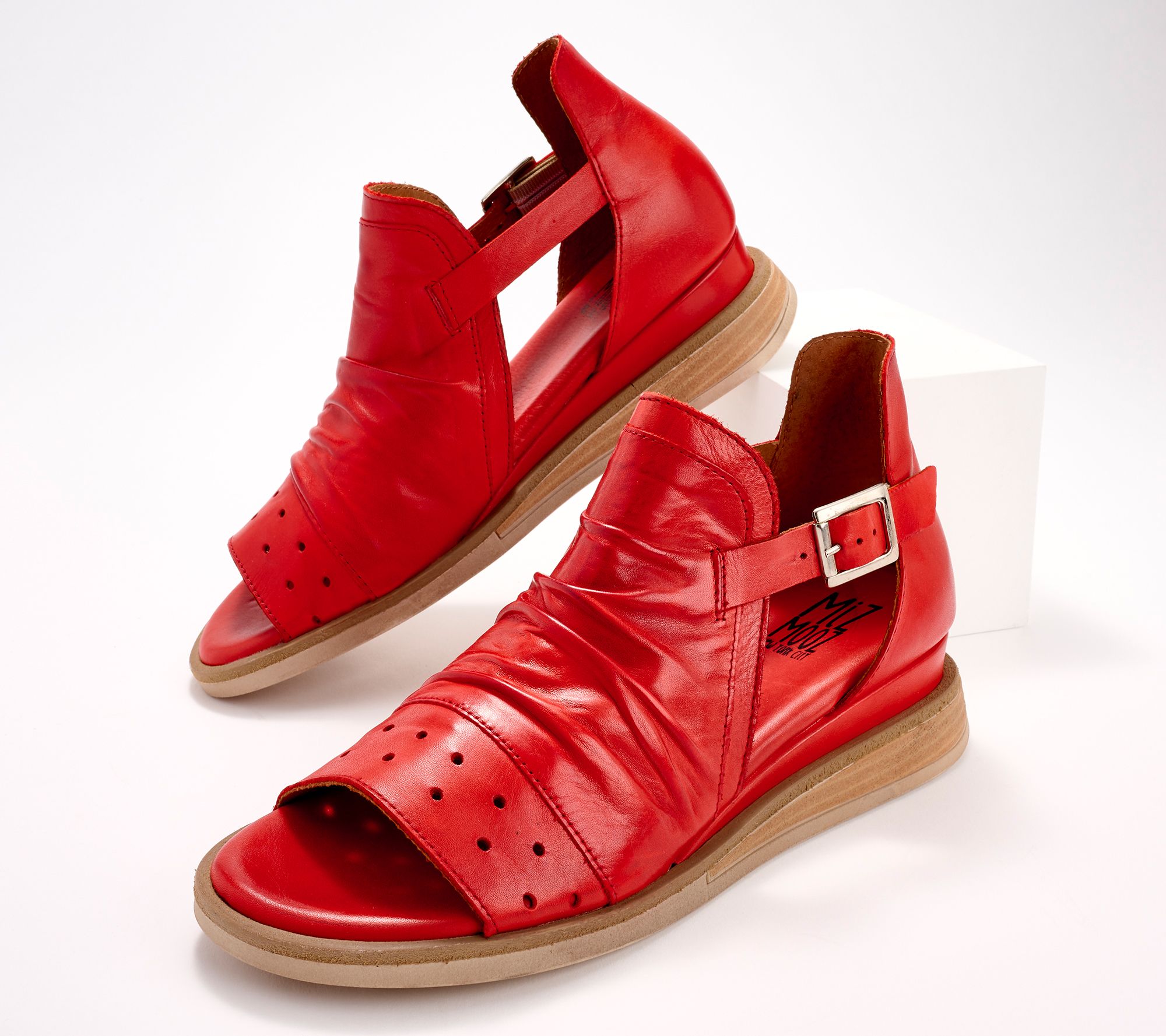 "As Is" Miz Mooz Leather Buckled Sandals - Cara