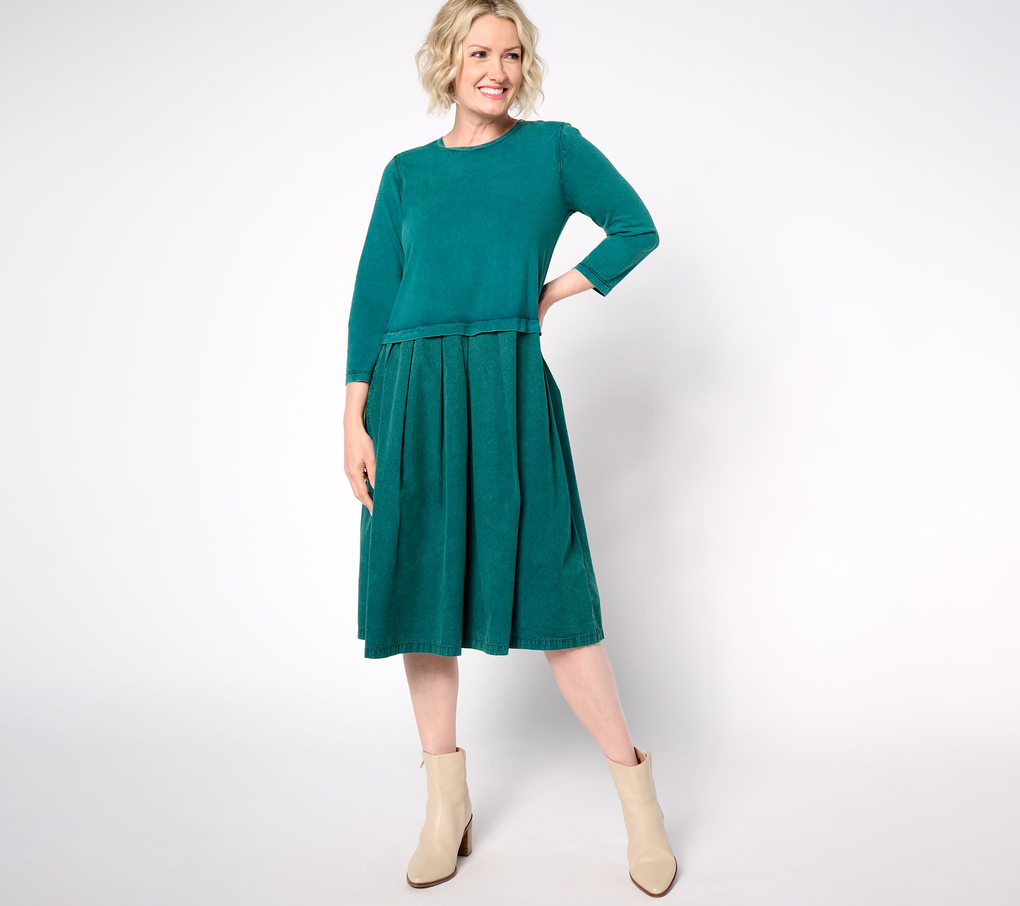 LOGO by Lori Goldstein Green Dresses QVC