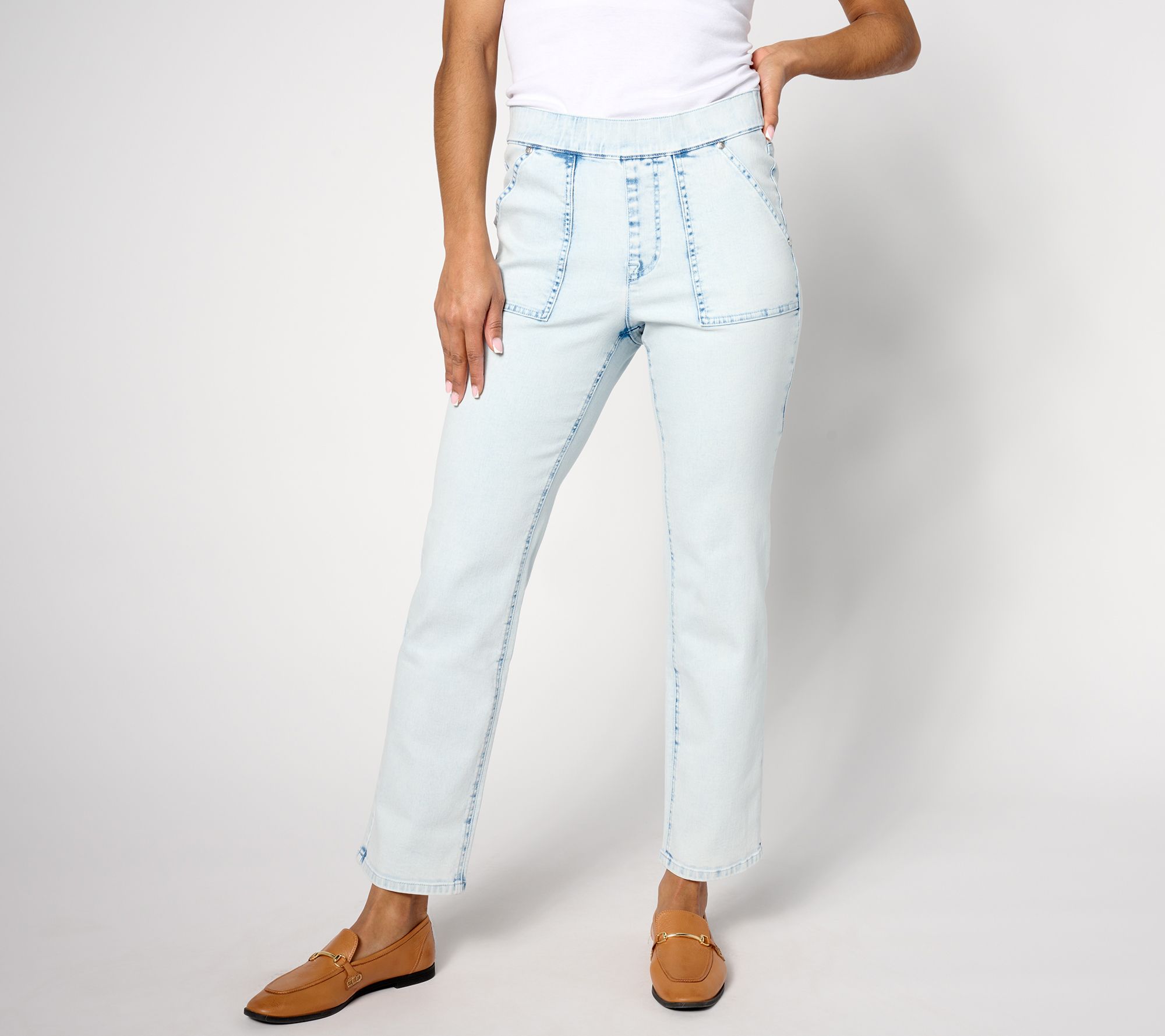 "As Is" Isaac Mizrahi Live! Regular True Denim Straight Leg Jean