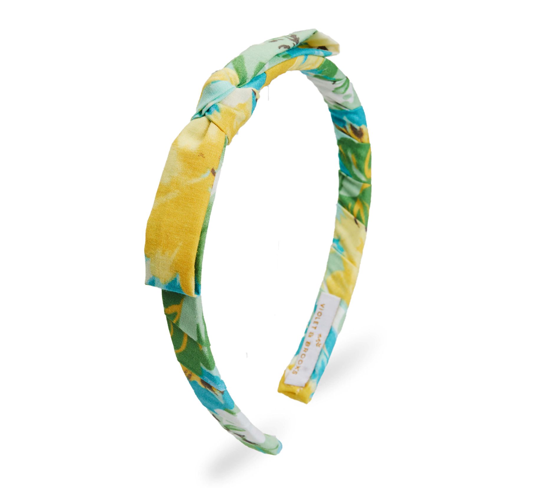 Violet & Brooks Dahlia Tailored Bow Petite Floral Headband