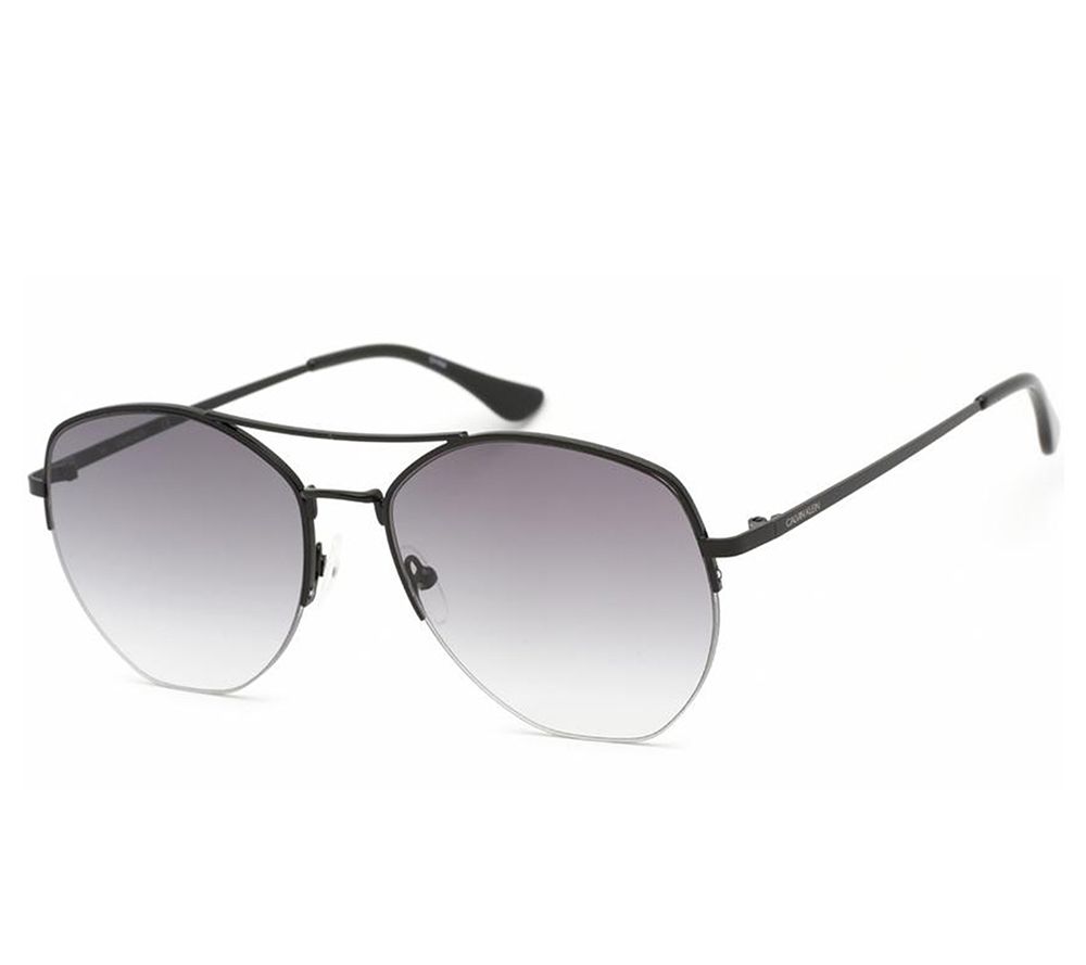 Calvin Klein Women's Semi-Rimless Aviator Sunglasses