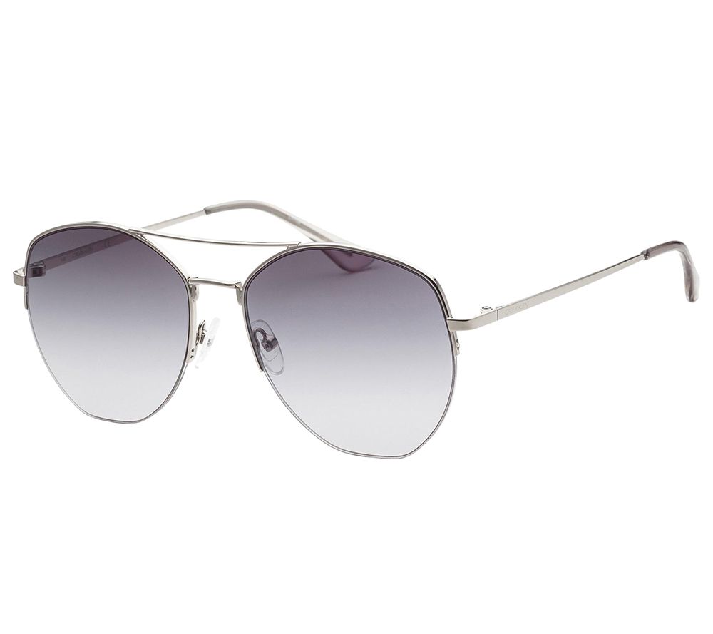 Calvin Klein Women's Semi-Rimless Aviator Sunglasses